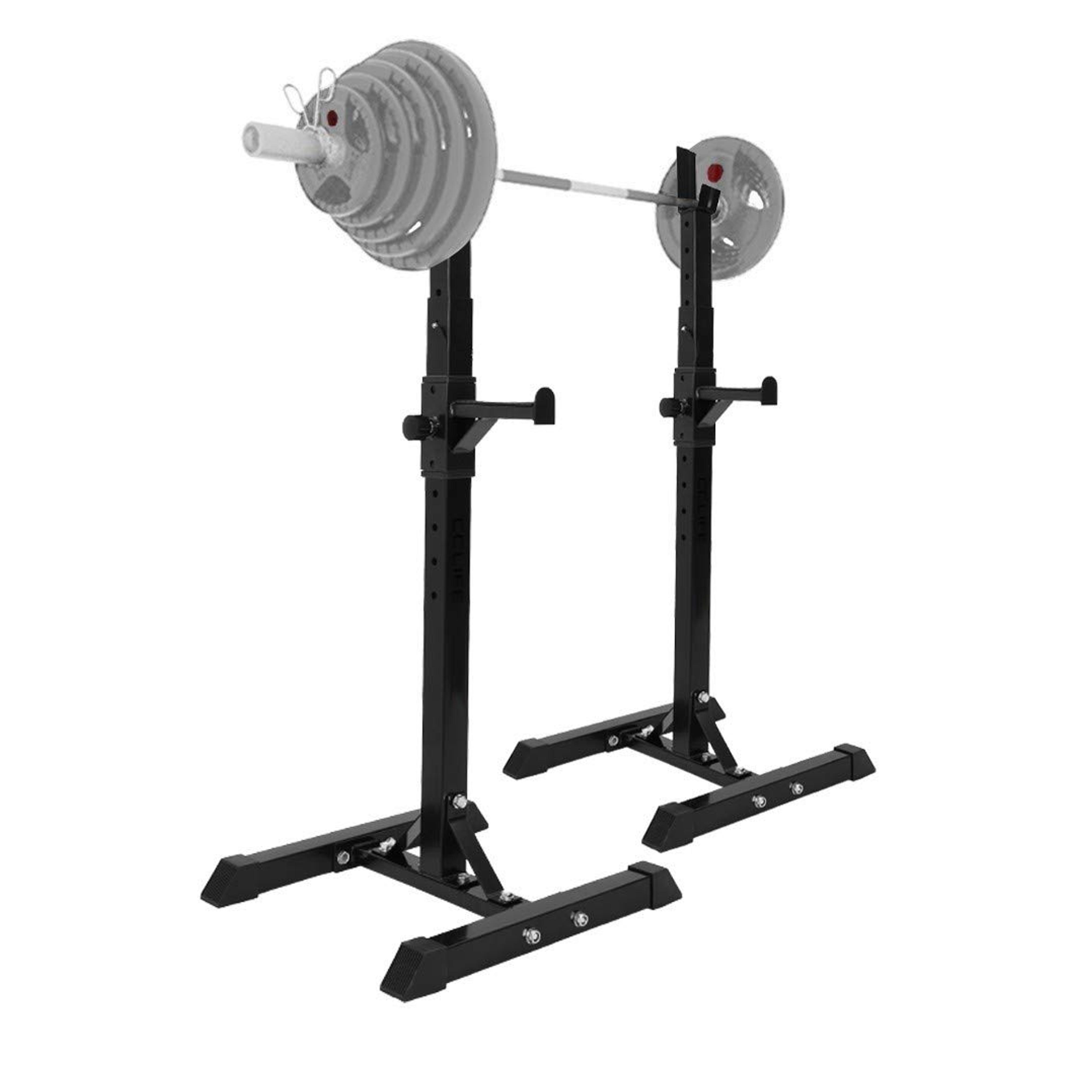 CCPP Upgraded Adjustable Multi Function Barbell Rack Stand Max Load 650lbs 15 Level Height