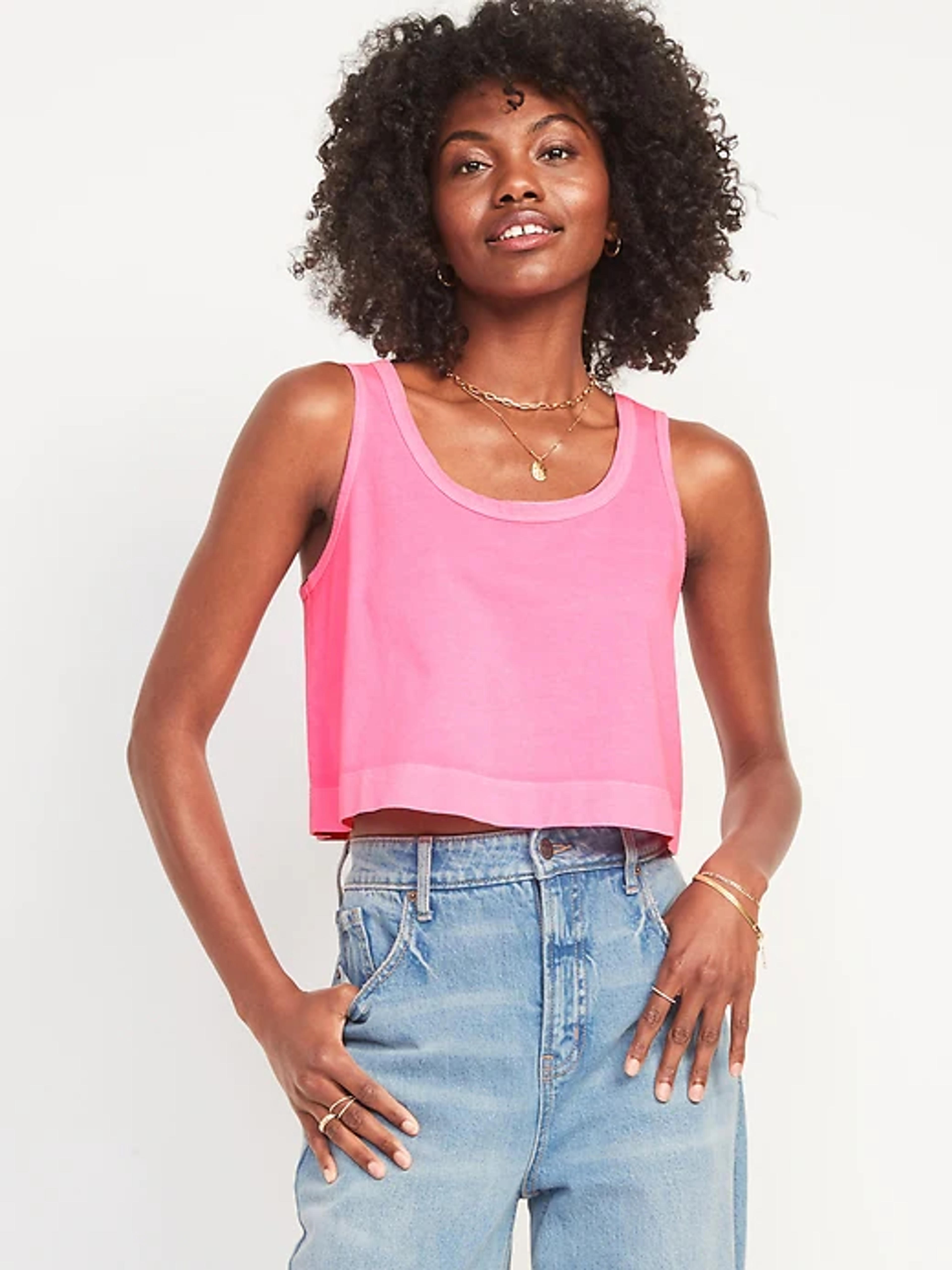 Cropped Vintage Garment-Dyed Tank Top for Women | Old Navy