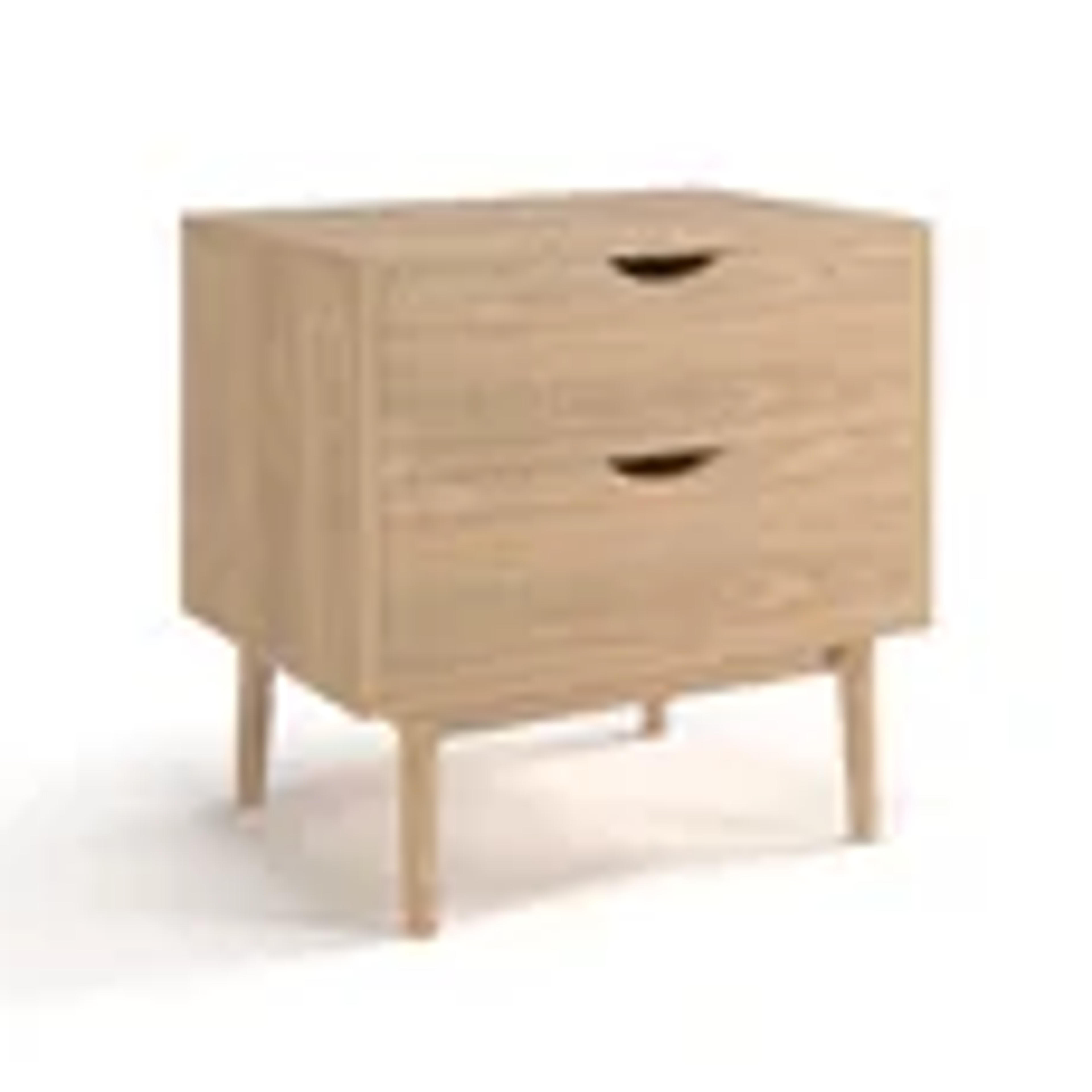 Indra 2 - Drawer Solid Wood Nightstand