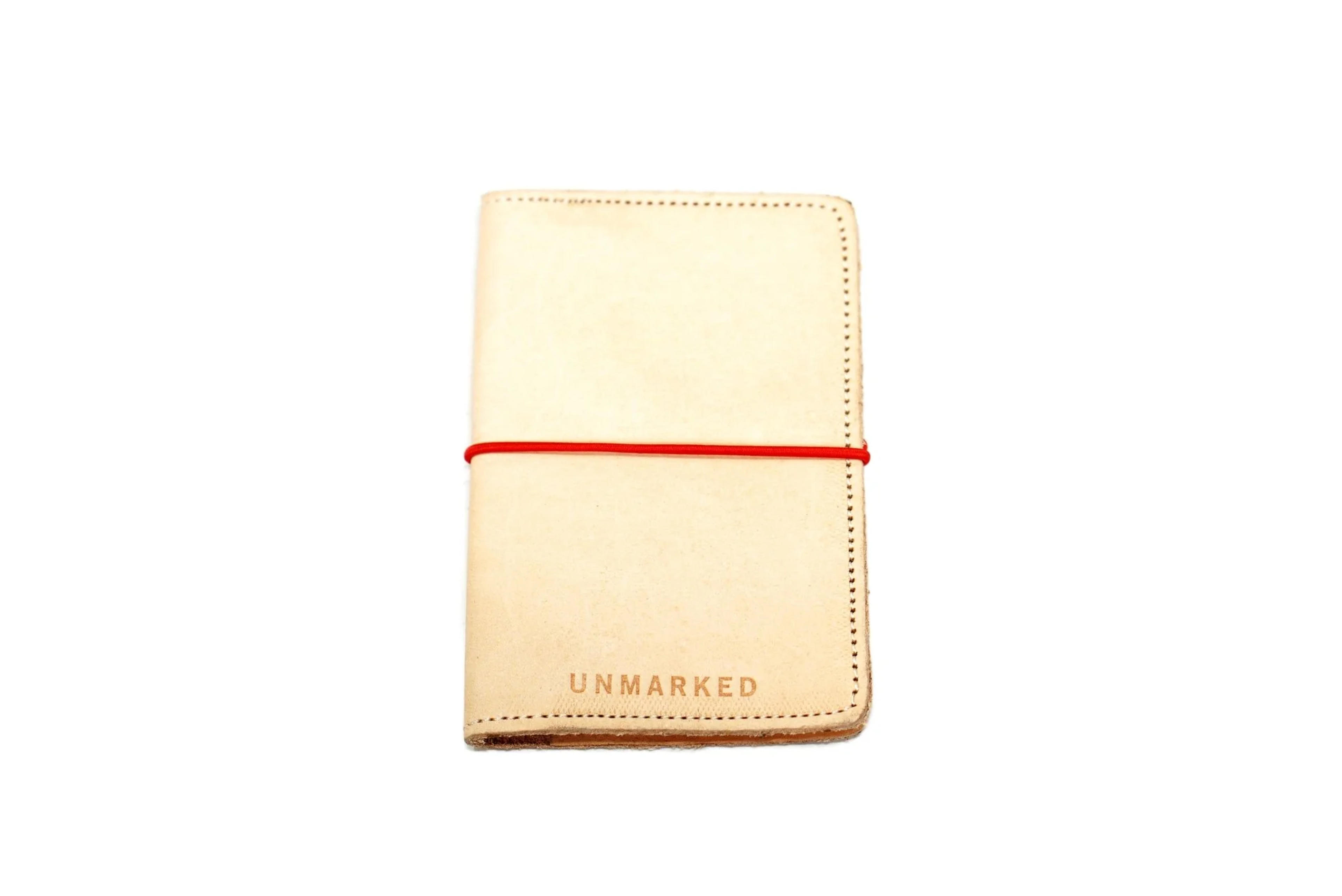 Handcrafted Custom Made Wallet in Veg Tan Leather - Unique Style and High-Quality Accessories | Unmarked