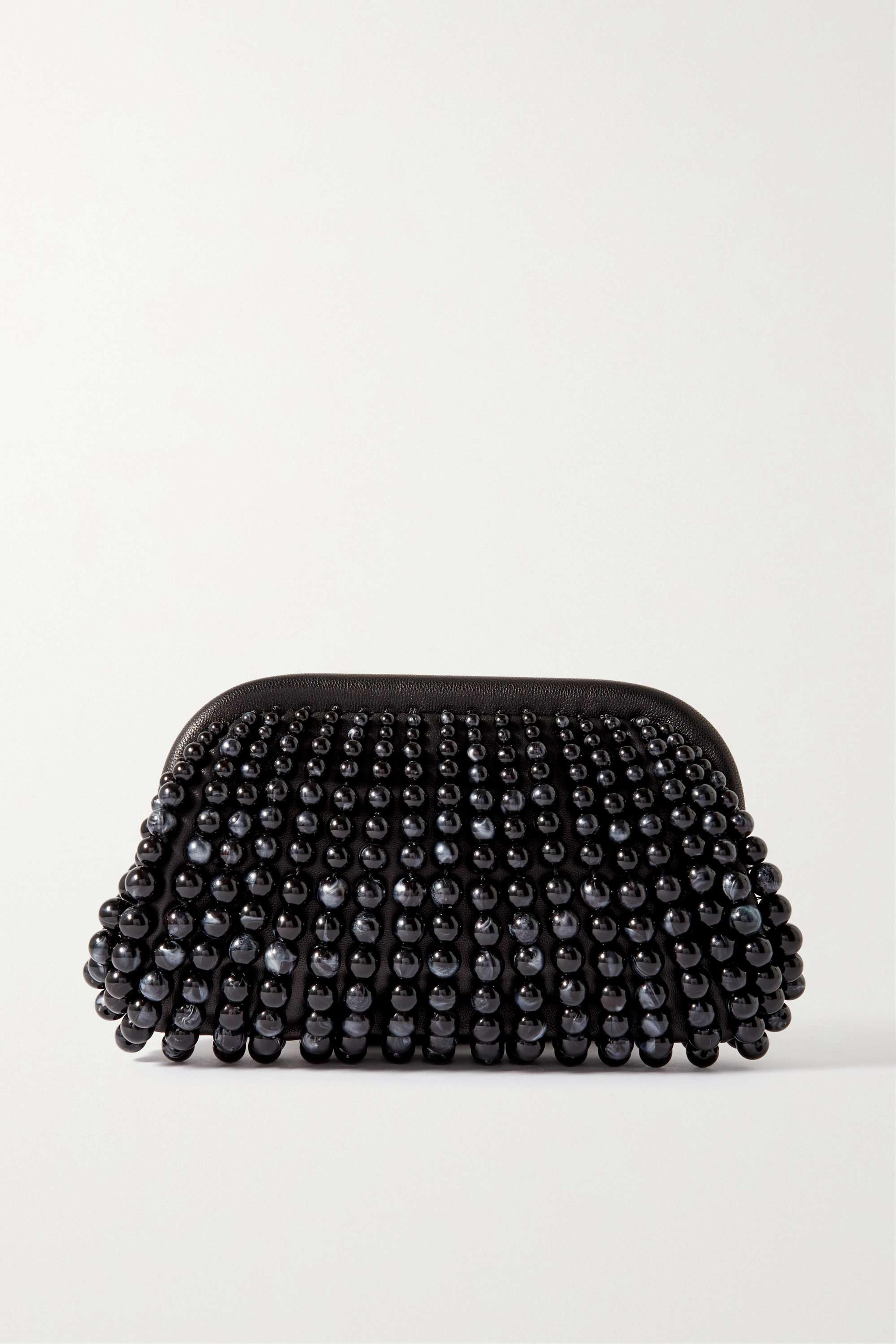 Black Nia embellished leather clutch | CULT GAIA | NET-A-PORTER