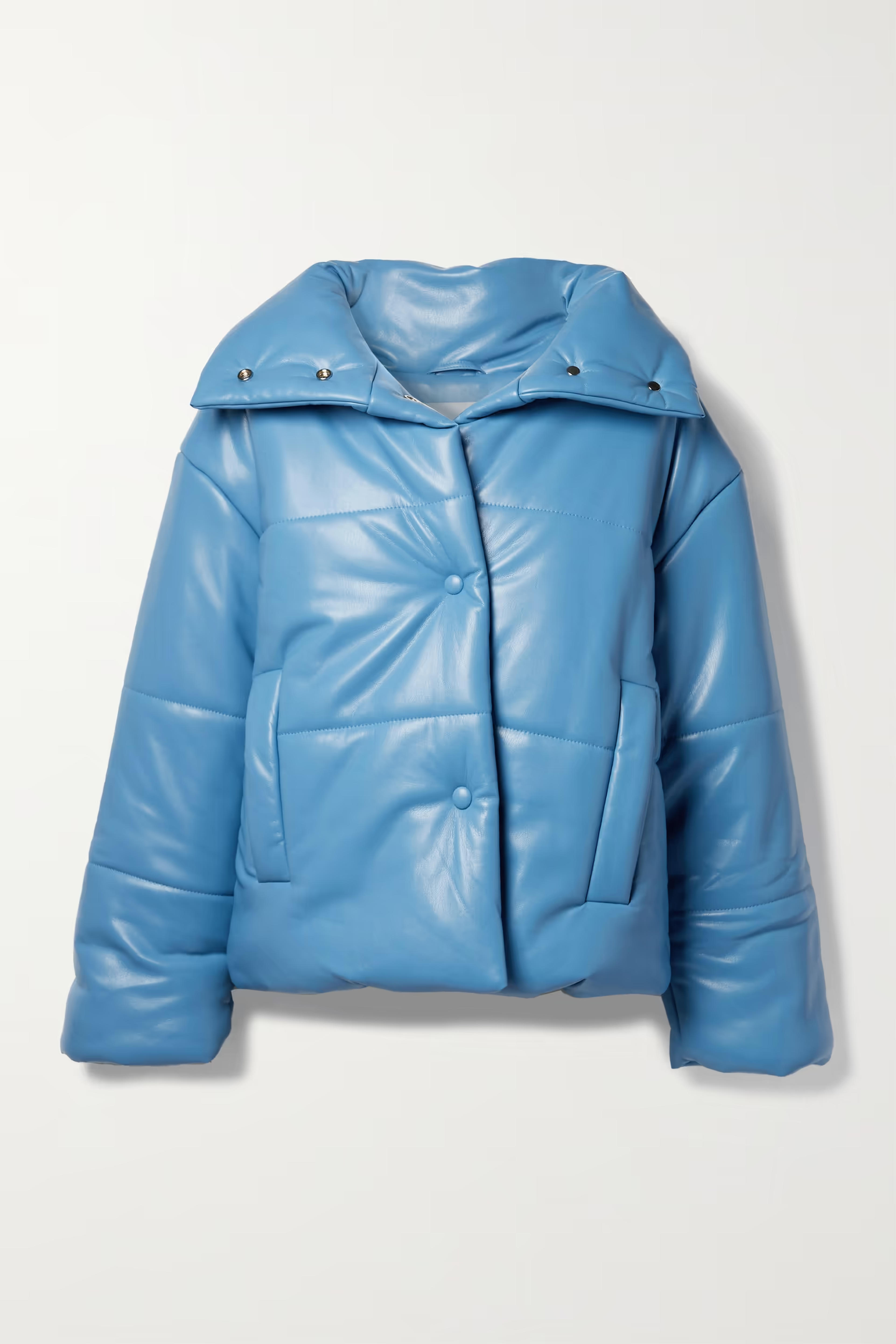 Blue Hide quilted padded vegan leather jacket | NANUSHKA | NET-A-PORTER