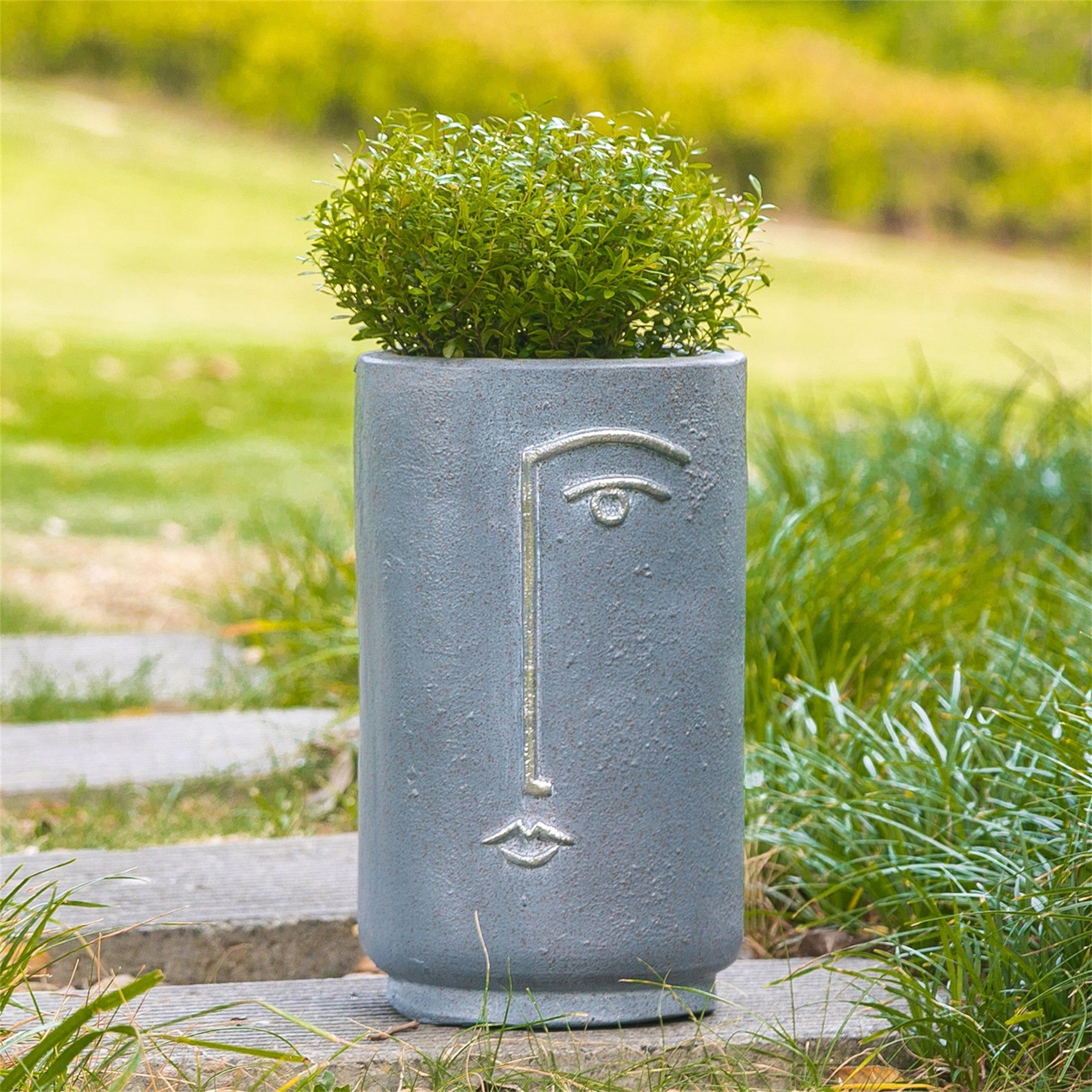 Adeco Flower Pots Face Head Planter for Outdoor Indoor