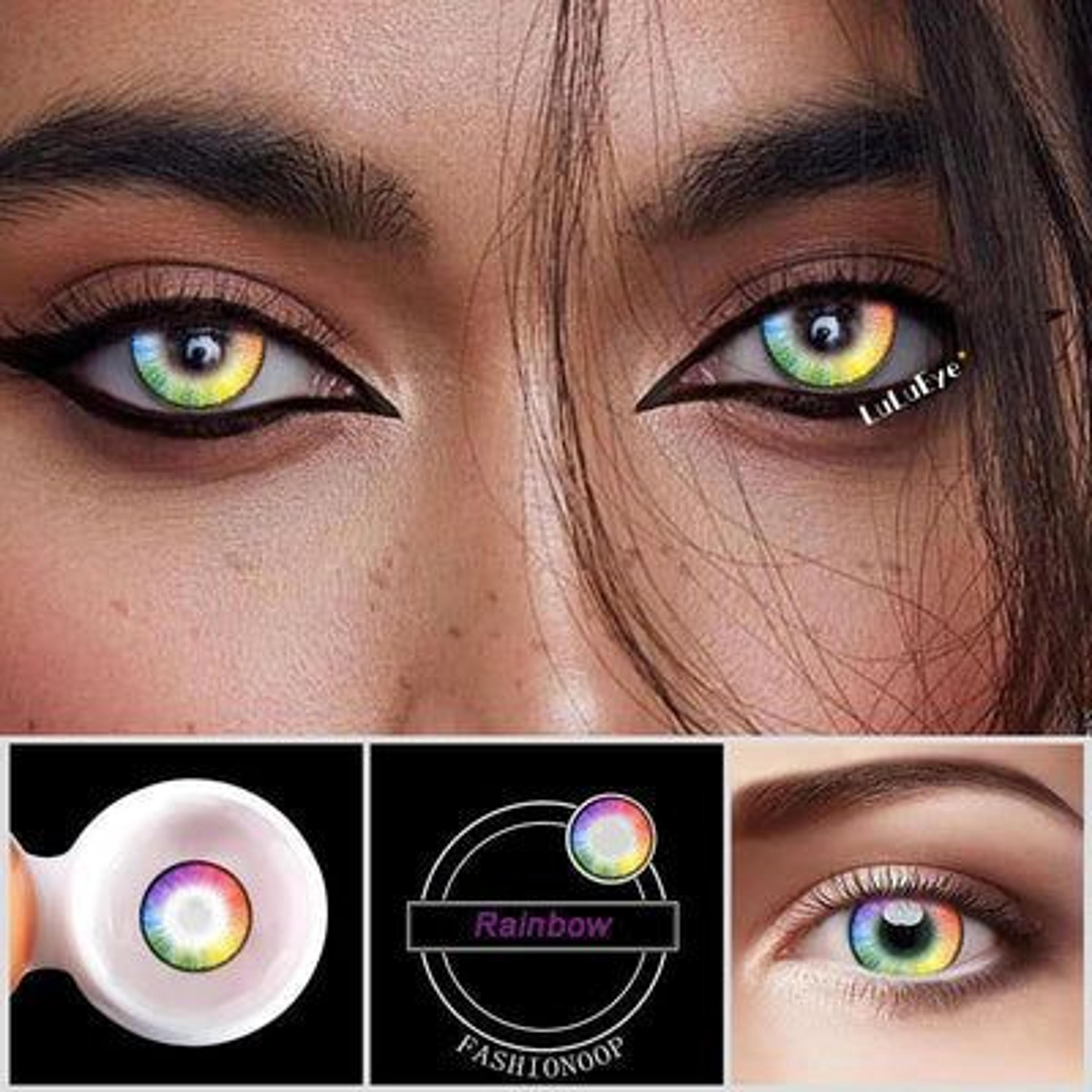Unicorn Rainbow Colored Contact Lenses