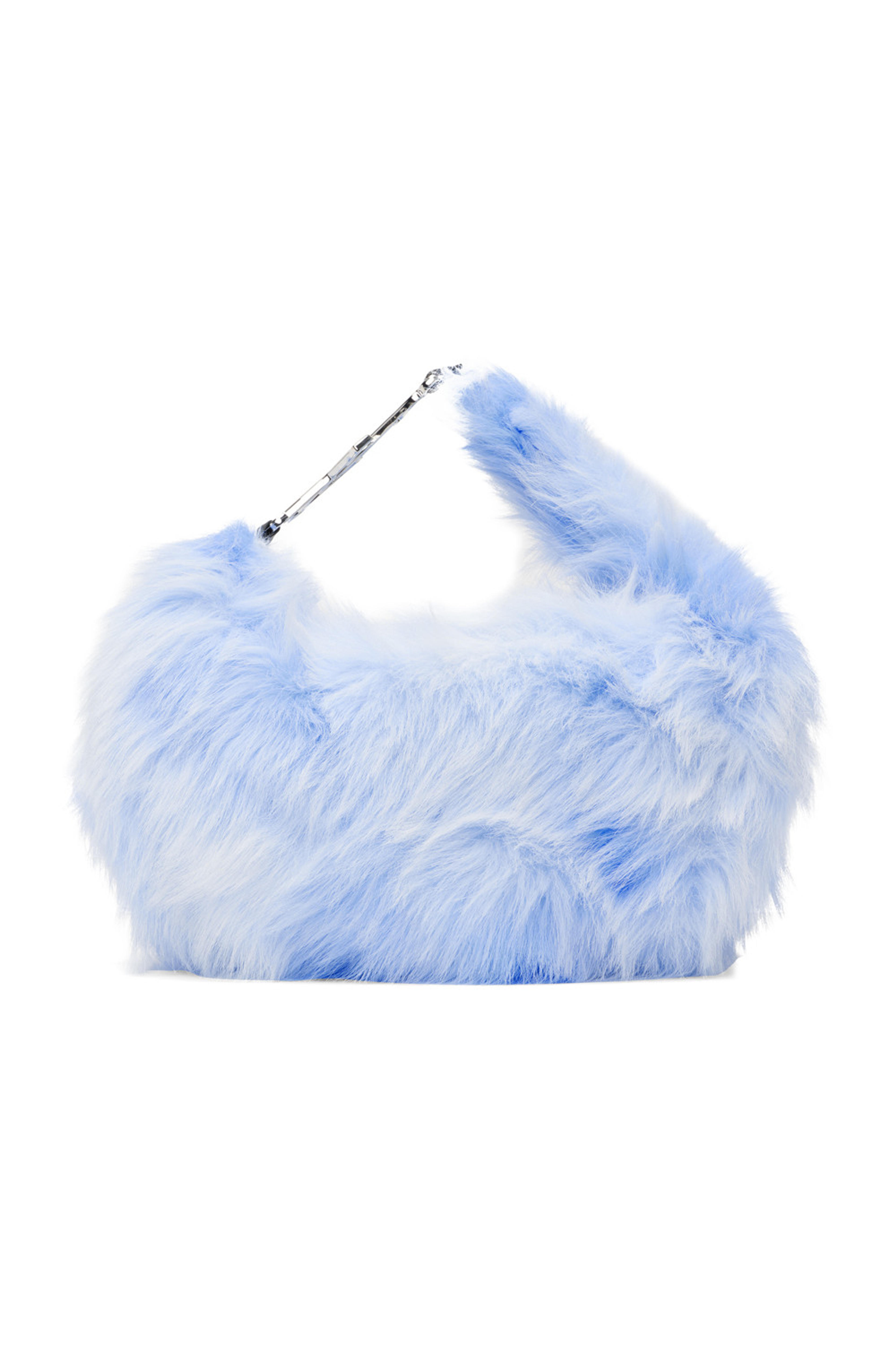 SSENSE Exclusive Blue Faux-Fur Bag by 1XBLUE on Sale