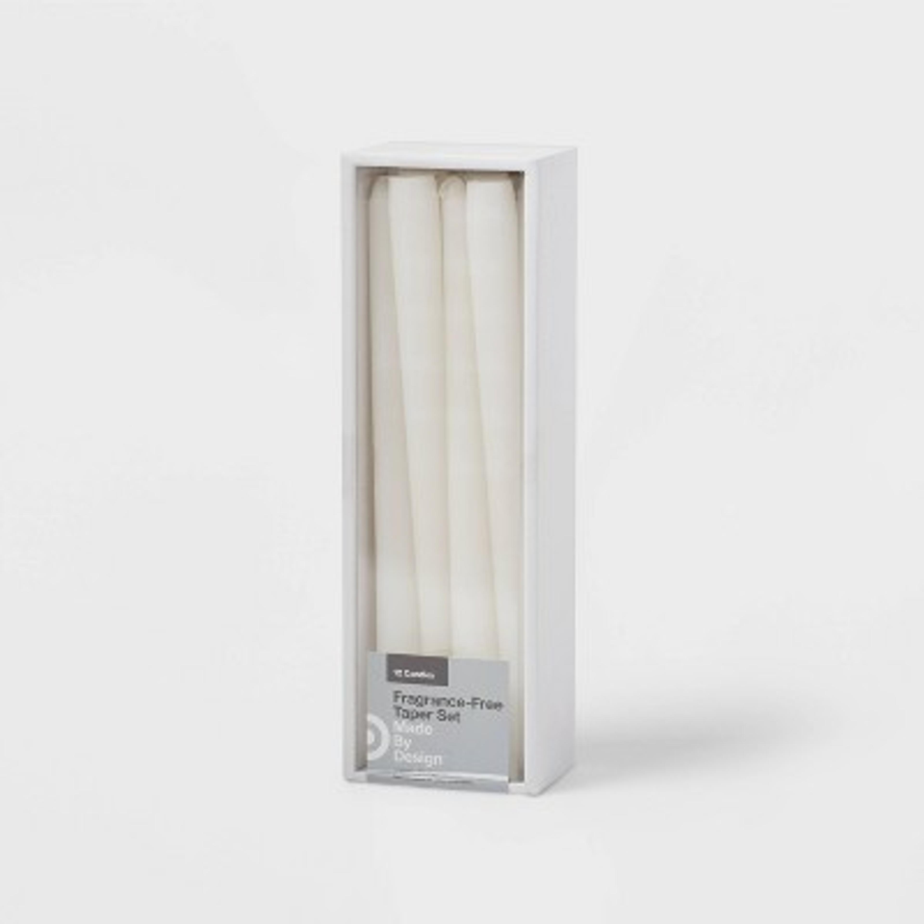 12ct 10" Unscented Taper Candles - Made By Design™