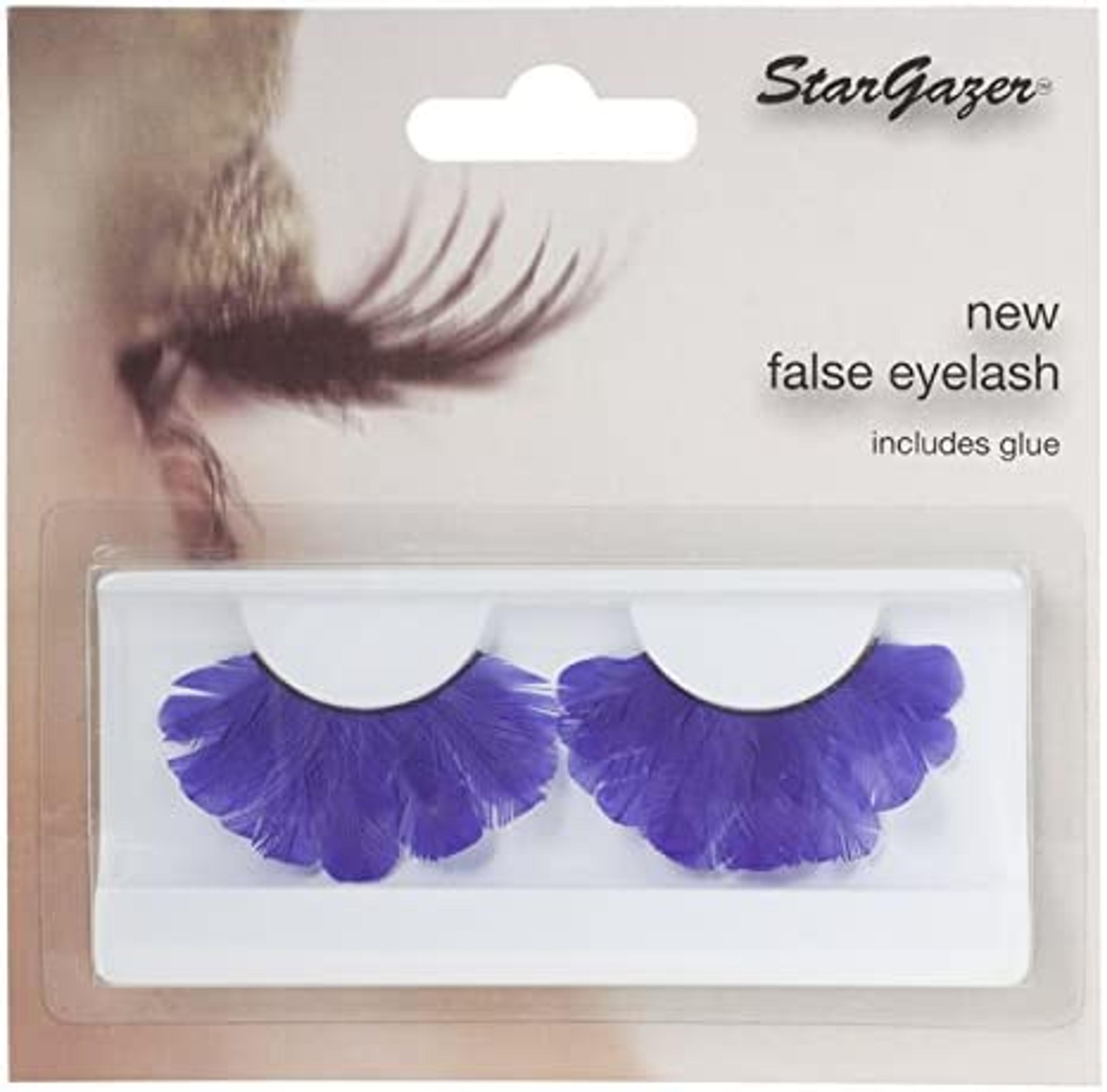 Stargazer Feather Eye Lashes style 47, synthetic lash pair includes glue. : Amazon.co.uk: Beauty