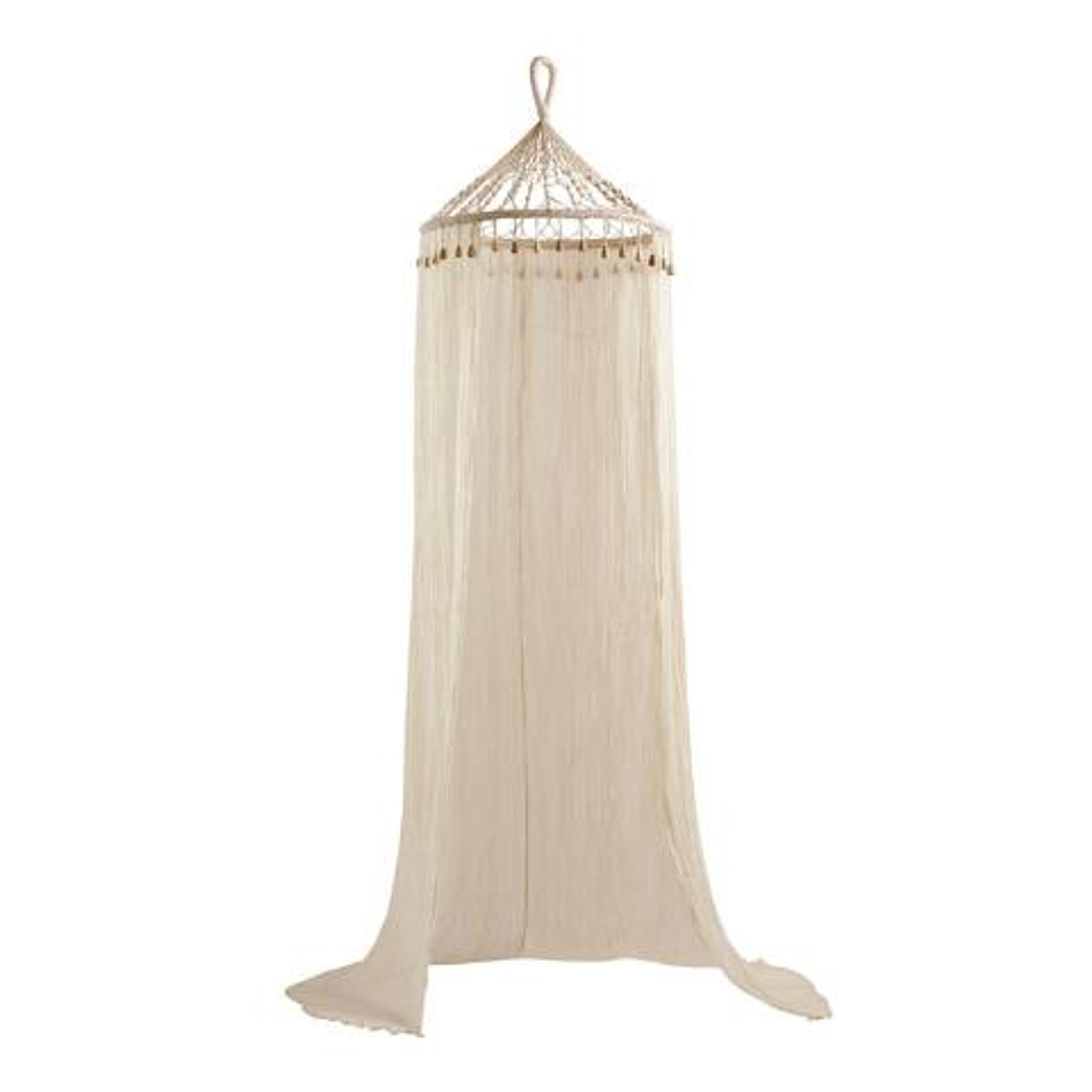 Boho Sheer Cotton Macrame Canopy | World Market