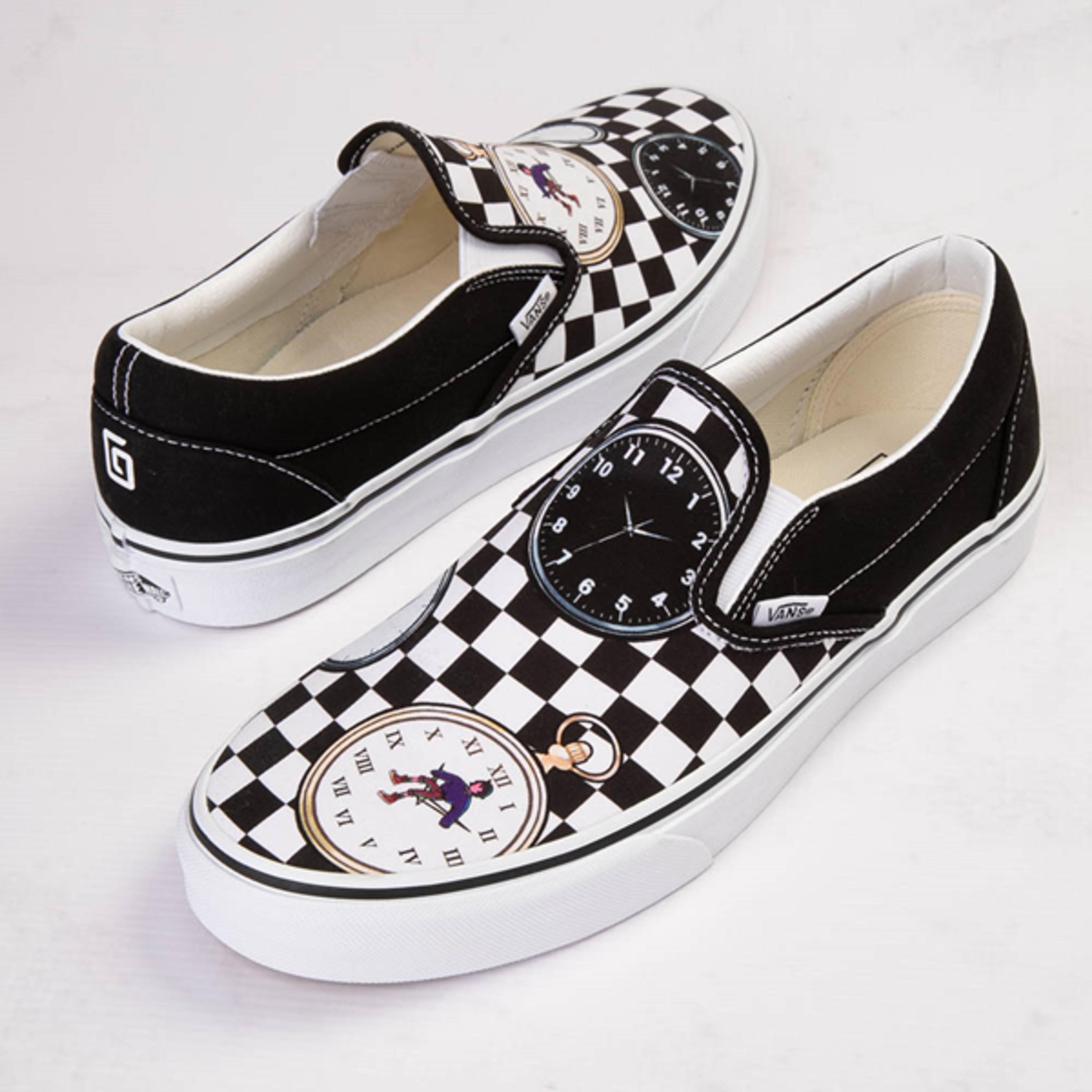 Karl Jacobs x Vans Slip-On Skate Shoe - Black / White | Journeys