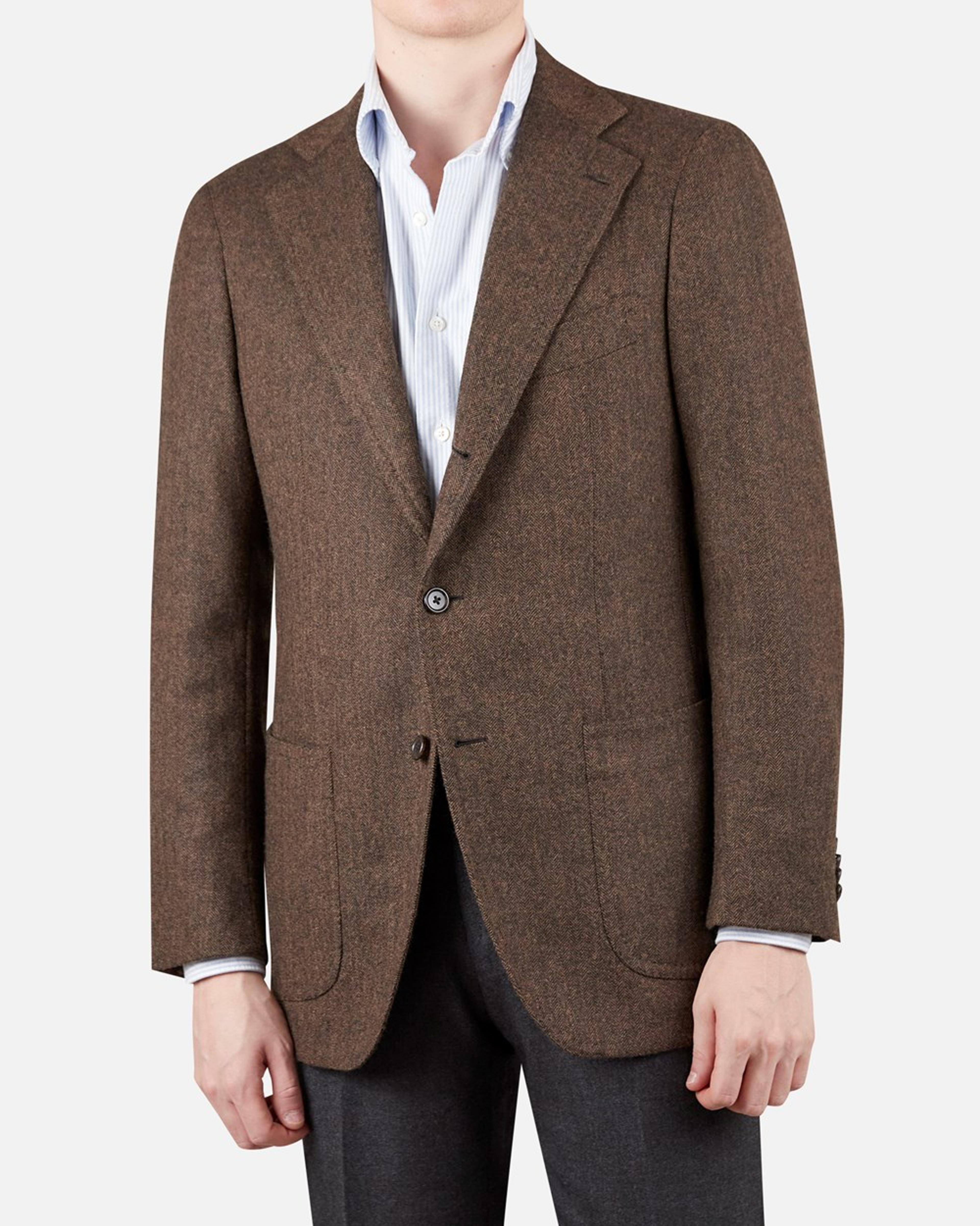 Mod 2 English Wool Cashmere Herringbone Jacket