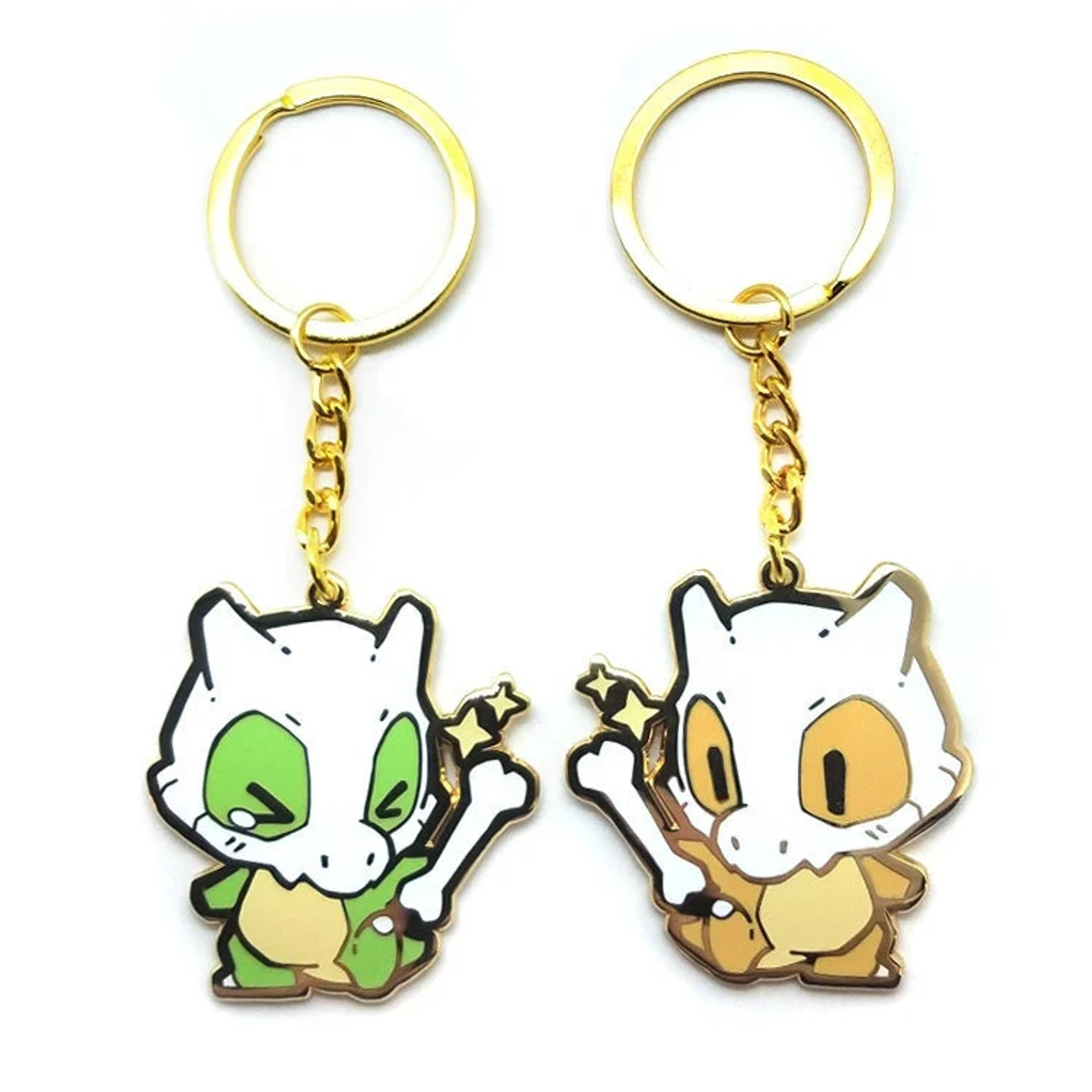 Cubone Shiny Double-sided Enamel Keychain Charm