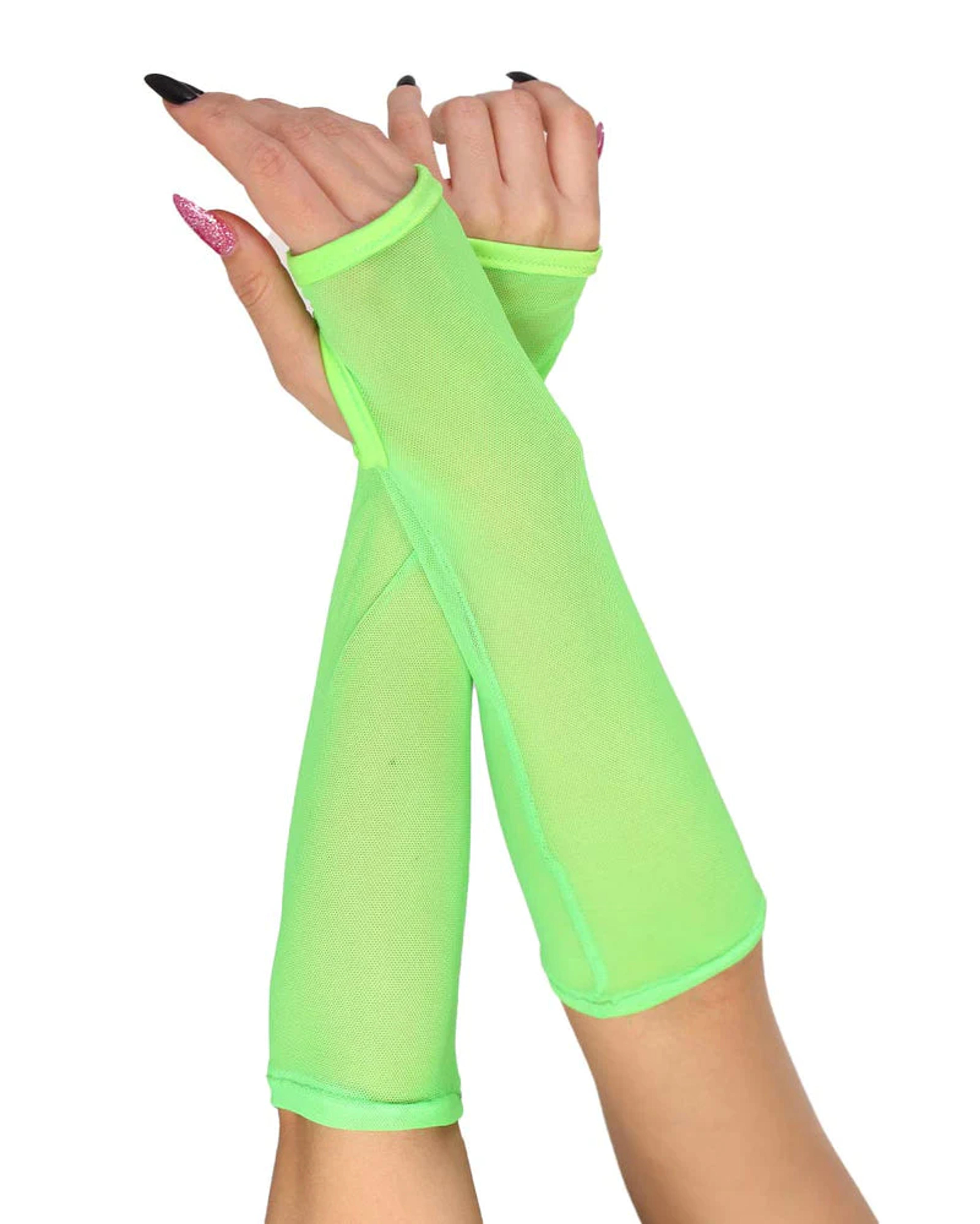 Neon Green Mesh Arm Warmers – iHeartRaves