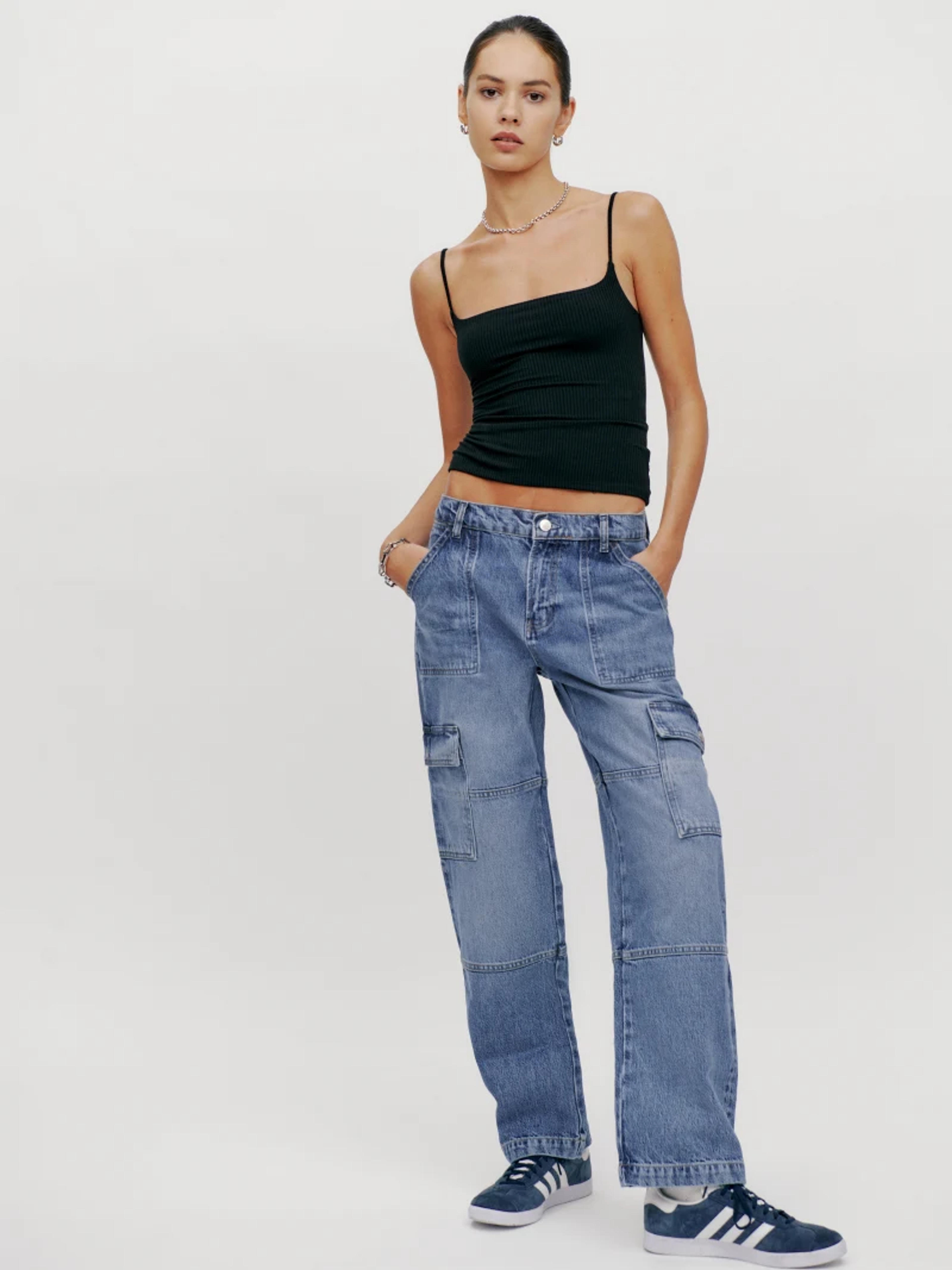 Mckenna Mid Rise Slouch Cargo Jeans - Sustainable Denim | Reformation