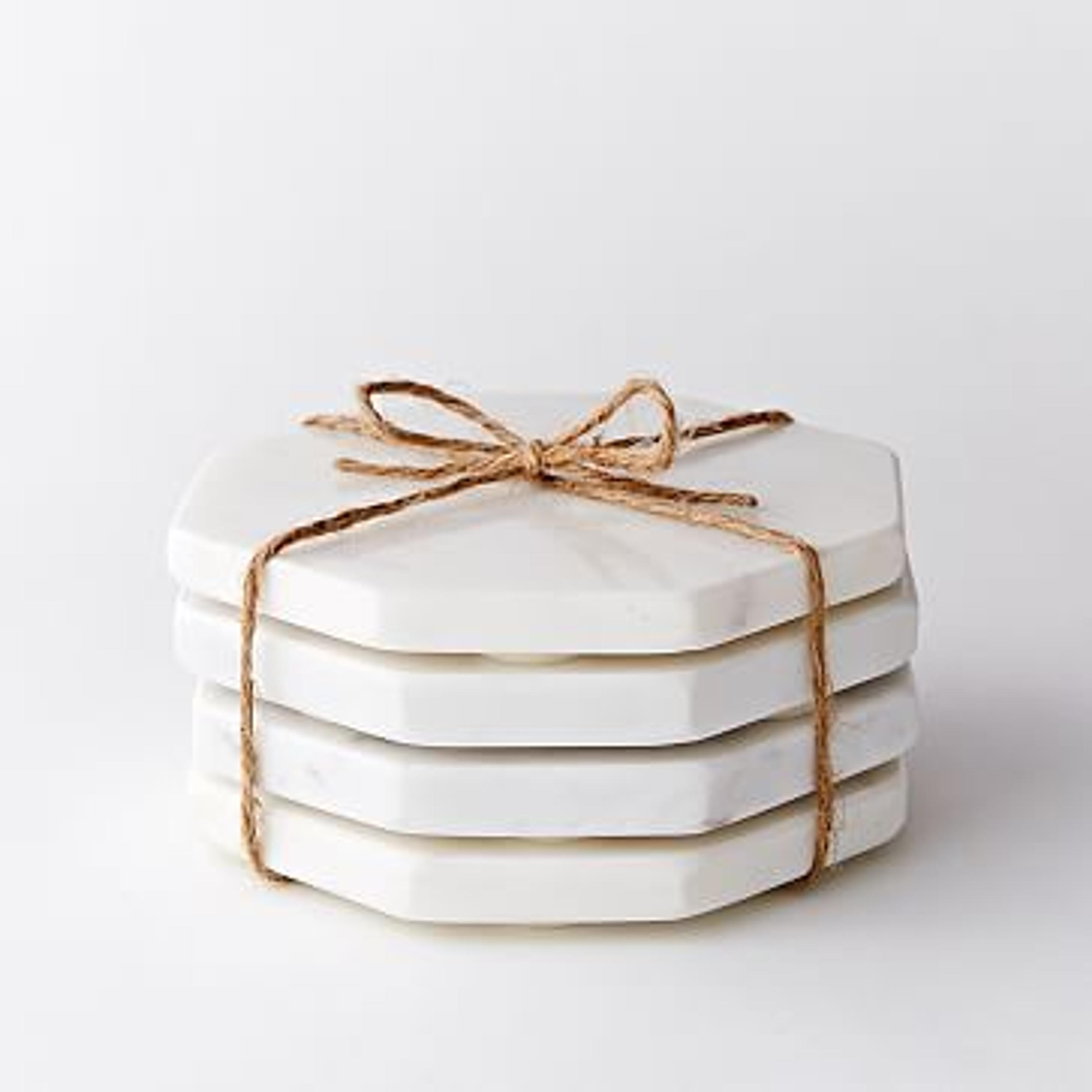 Marble Octagonal Coasters (Set of 4) | West Elm