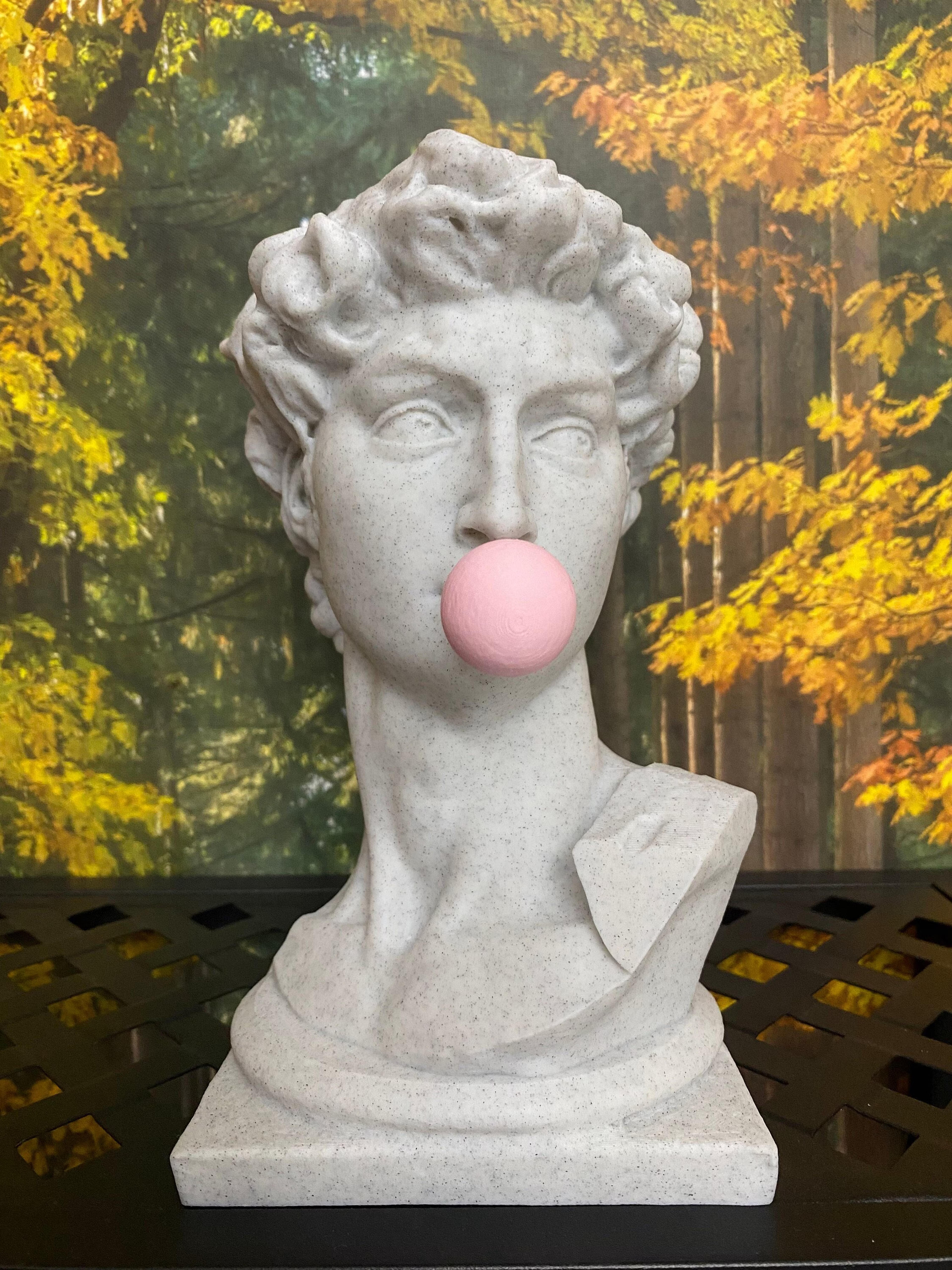 Michelangelo's David Bust With Gum David With Gum Pop - Etsy