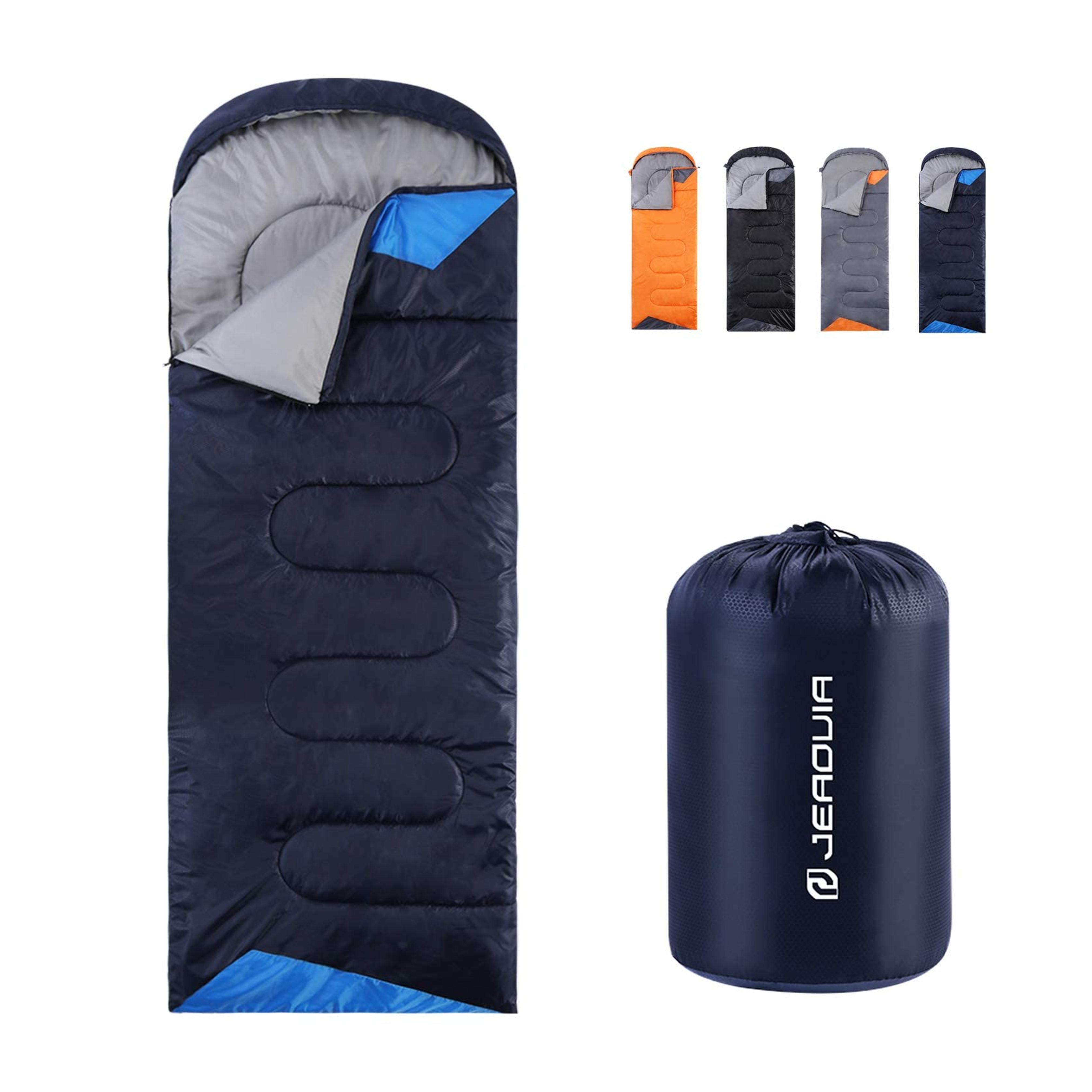 Sleeping Bags for Adults Backpacking Lightweight Waterproof- Cold Weather Sleeping Bag for Girls Boys Mens for Warm Camping Hiking Outdoor Travel Hunting with Compression Bags Navy Blue