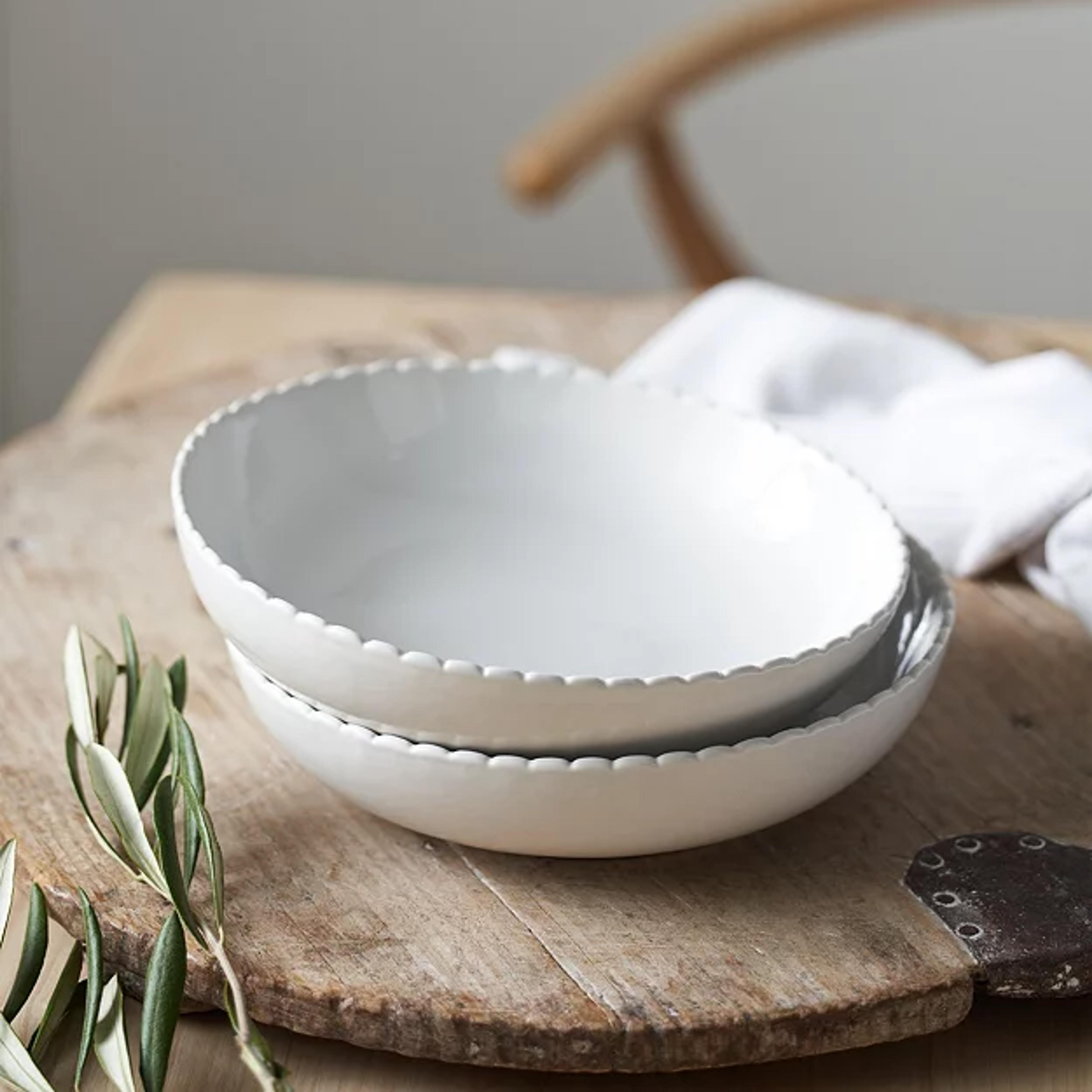 Scalloped Pasta Bowls – Set of 2 | Tableware | The White Company