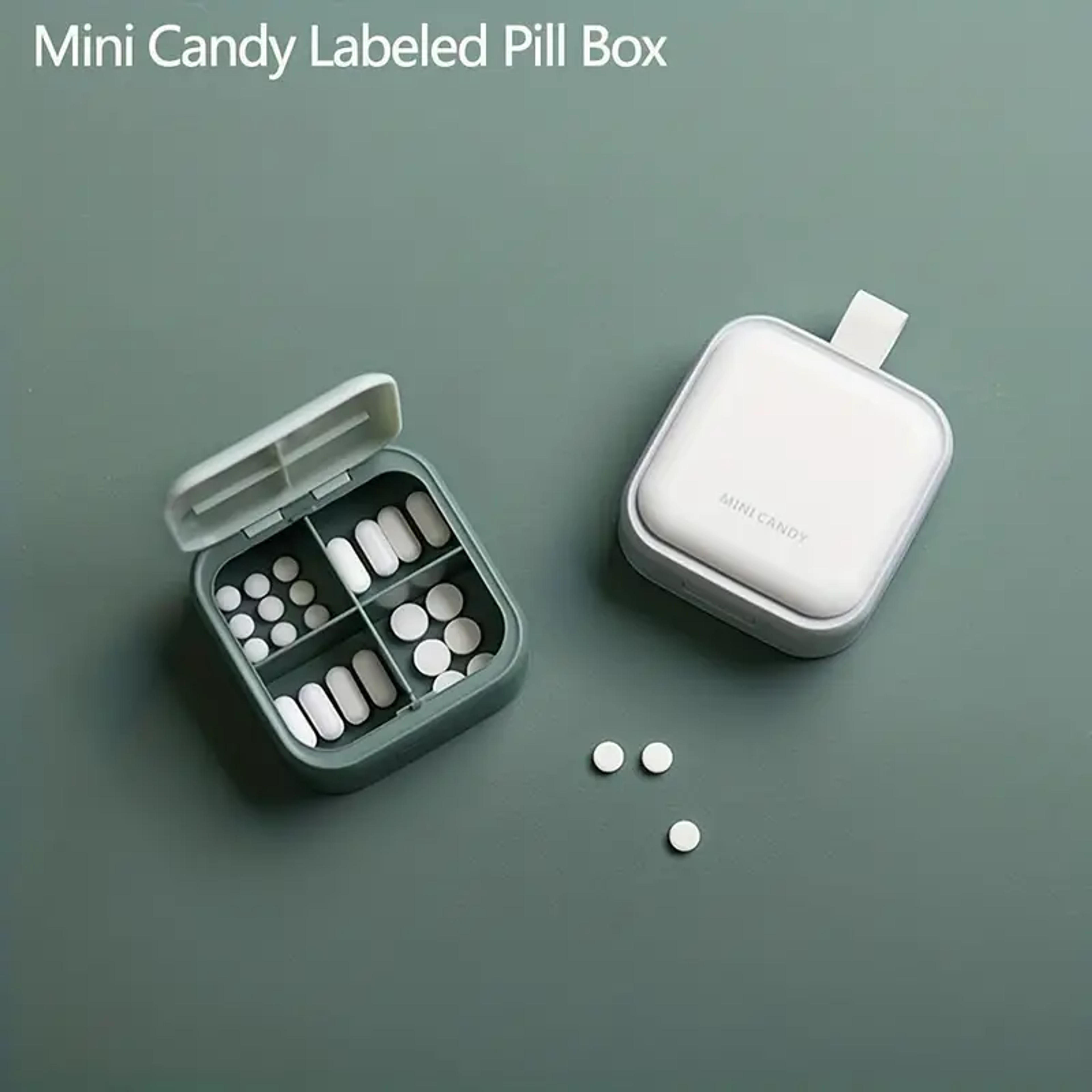1pc Small Pill Case Travel Daily Pill Organizer Portable Pretty Pill Container Compact Medicine Holder For Vitamins Fish Oils Supplements - Health & Household - Temu
