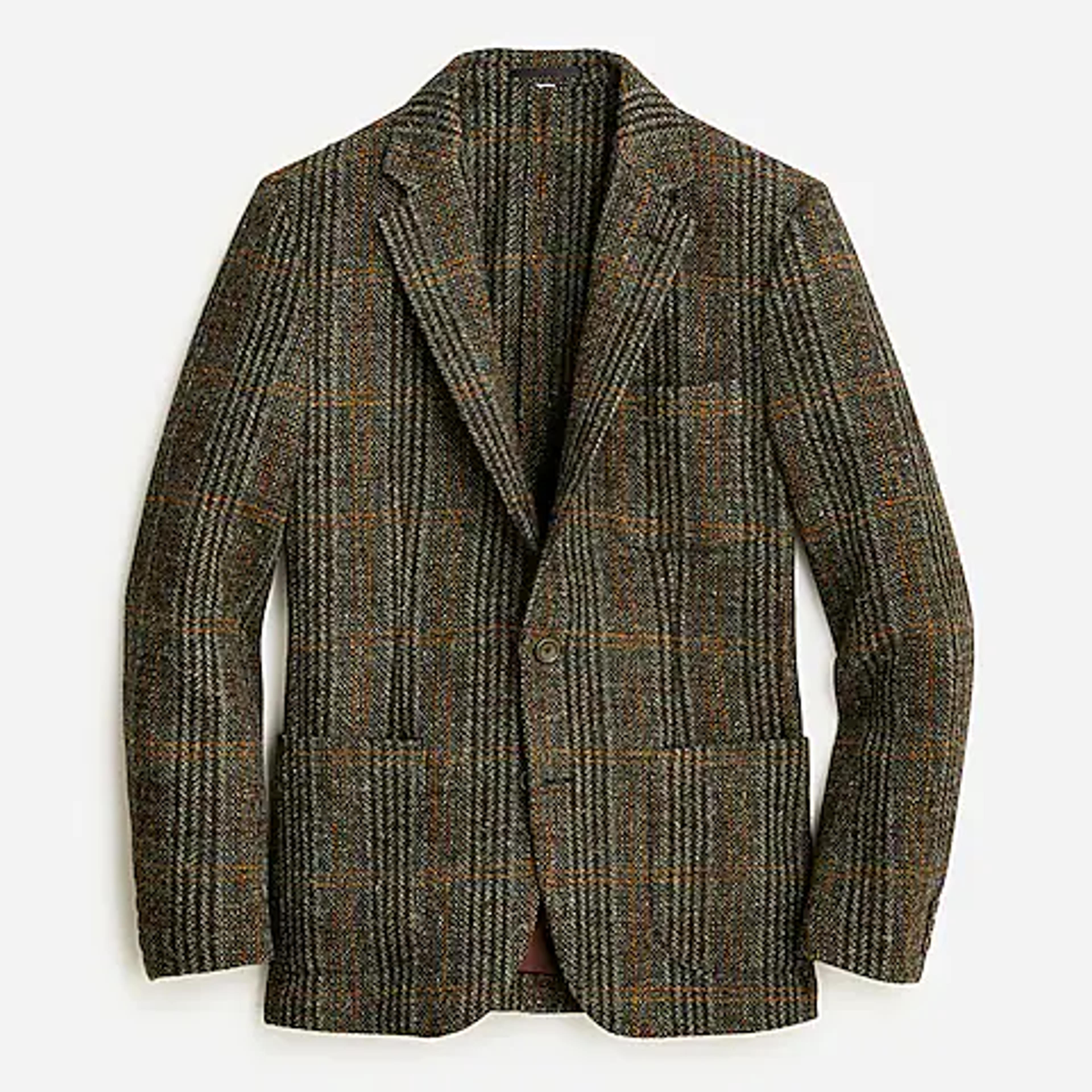 J.Crew: Wallace & Barnes Plaid Blazer In Scottish Wool For Men