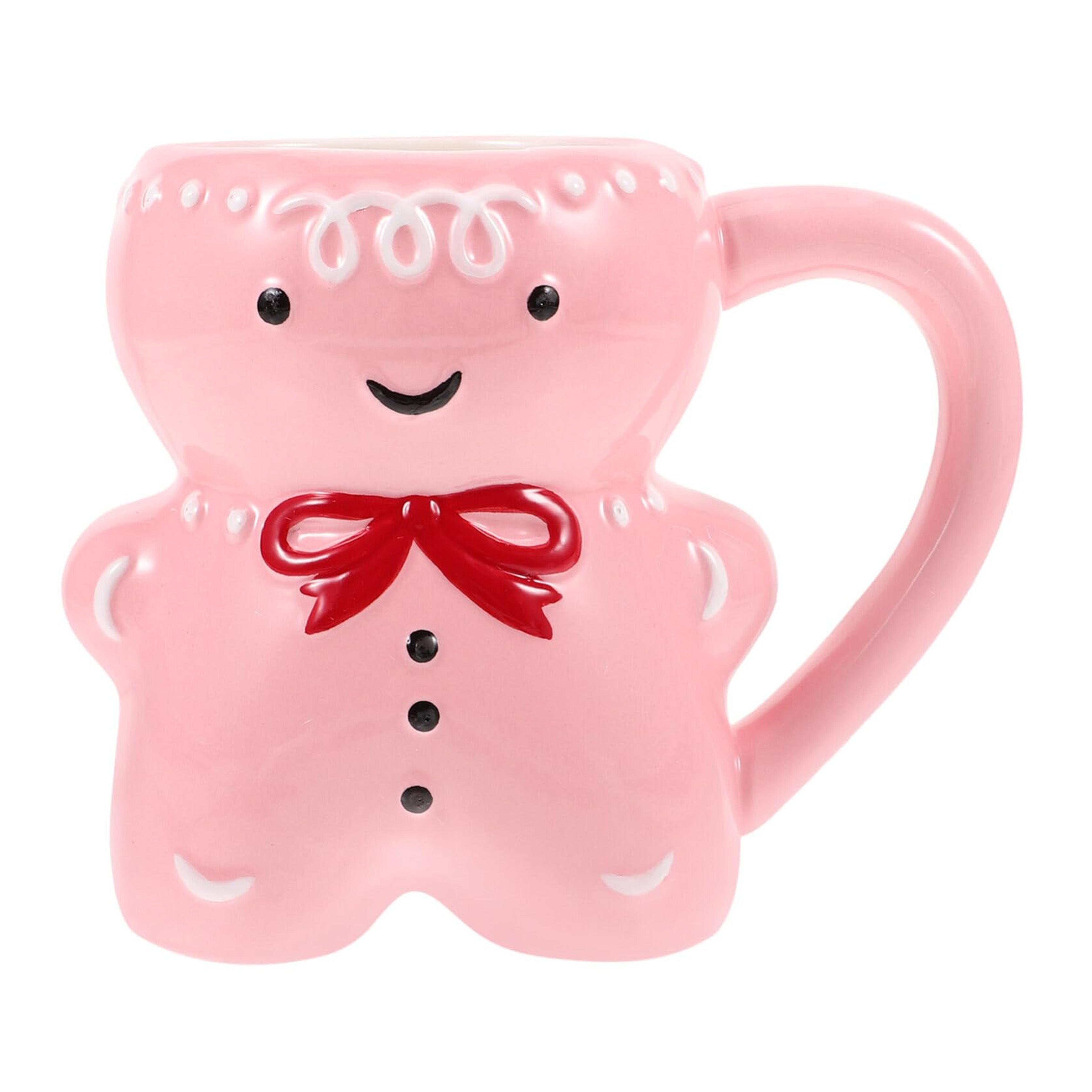 Amazon.com: Kichvoe Gingerbread Man Mug Ceramic Christmas Coffee Mugs Cute 3D Gingerbread Man Cup Novelty Mug with Handle Milk Tea Cup Drinking Glasses For Holiday Christmas Party Supplies Pink : Home & Kitchen