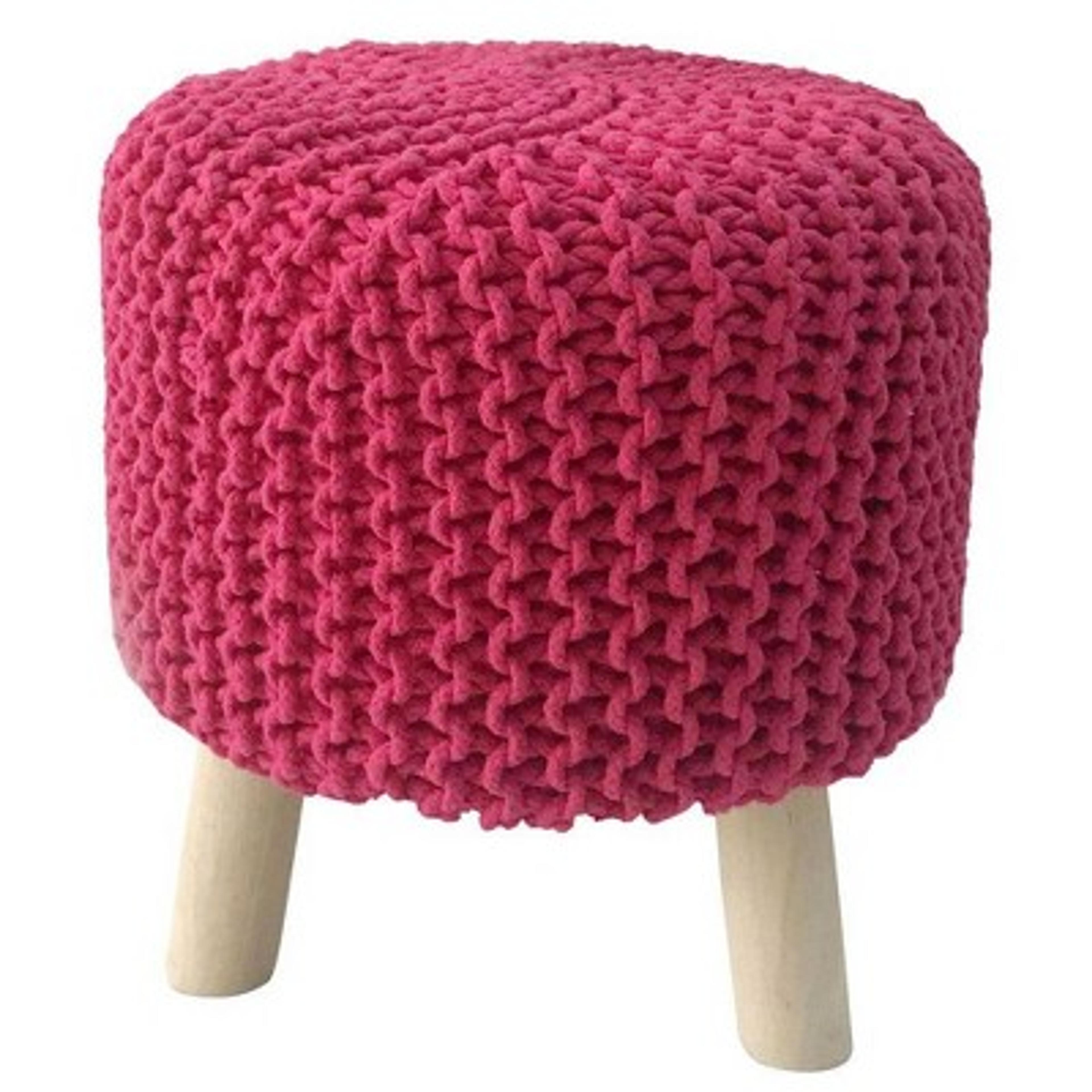 Deidra Knit Tri Leg Stool Pink - Décor Therapy : Target