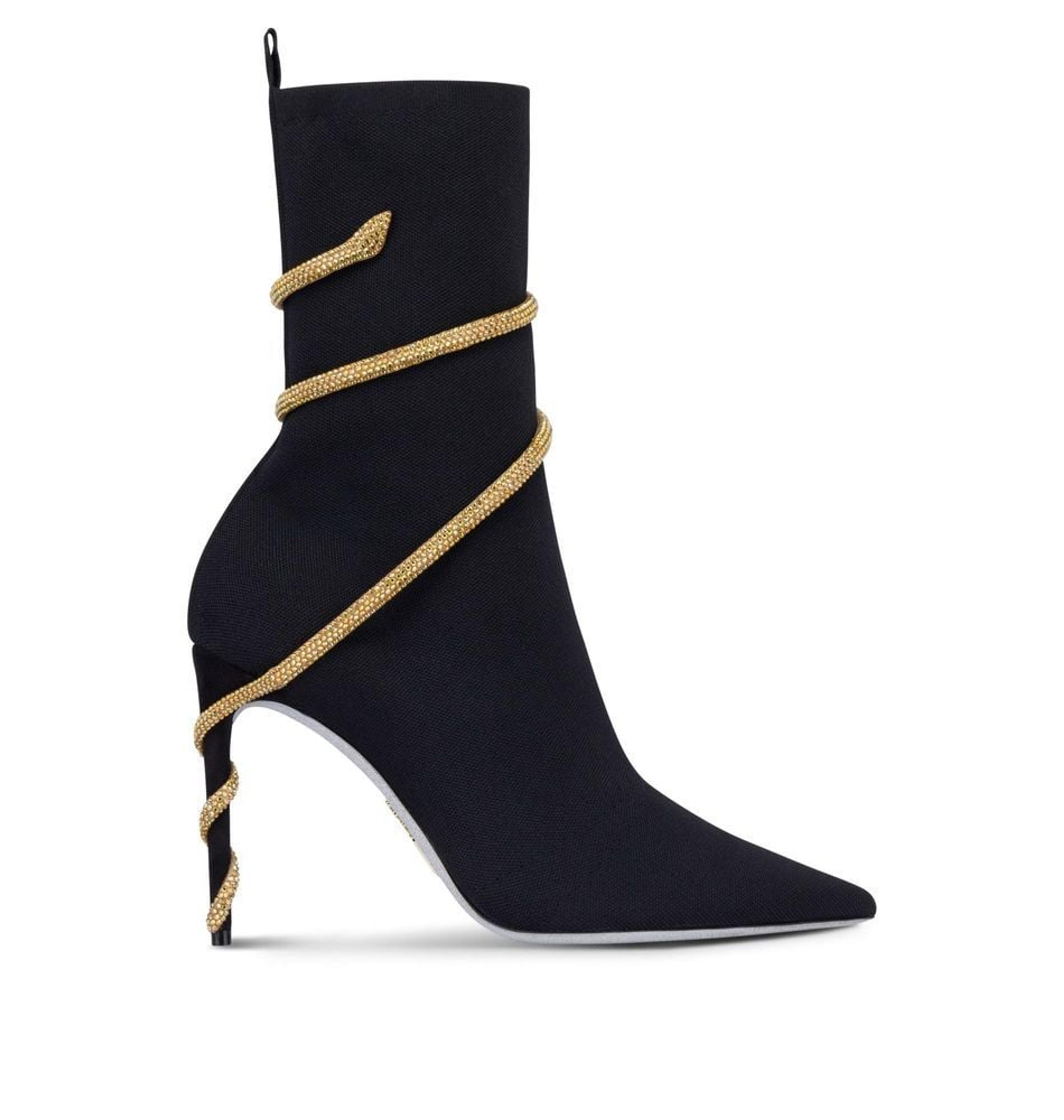 MARGOT BLACK AND GOLD ANKLE BOOT 105 | Caovilla store