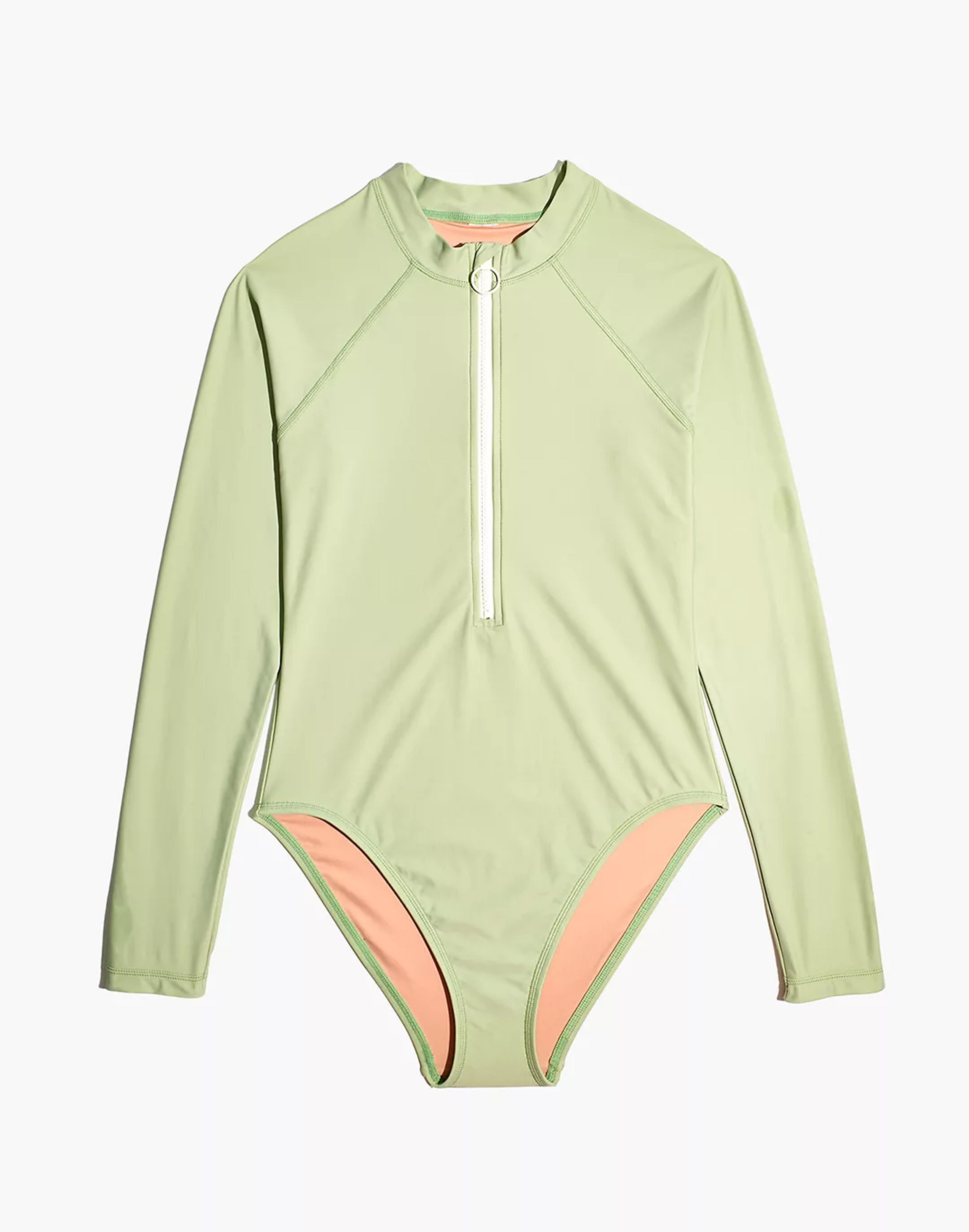 Madewell Second Wave Rash Guard One-Piece Swimsuit