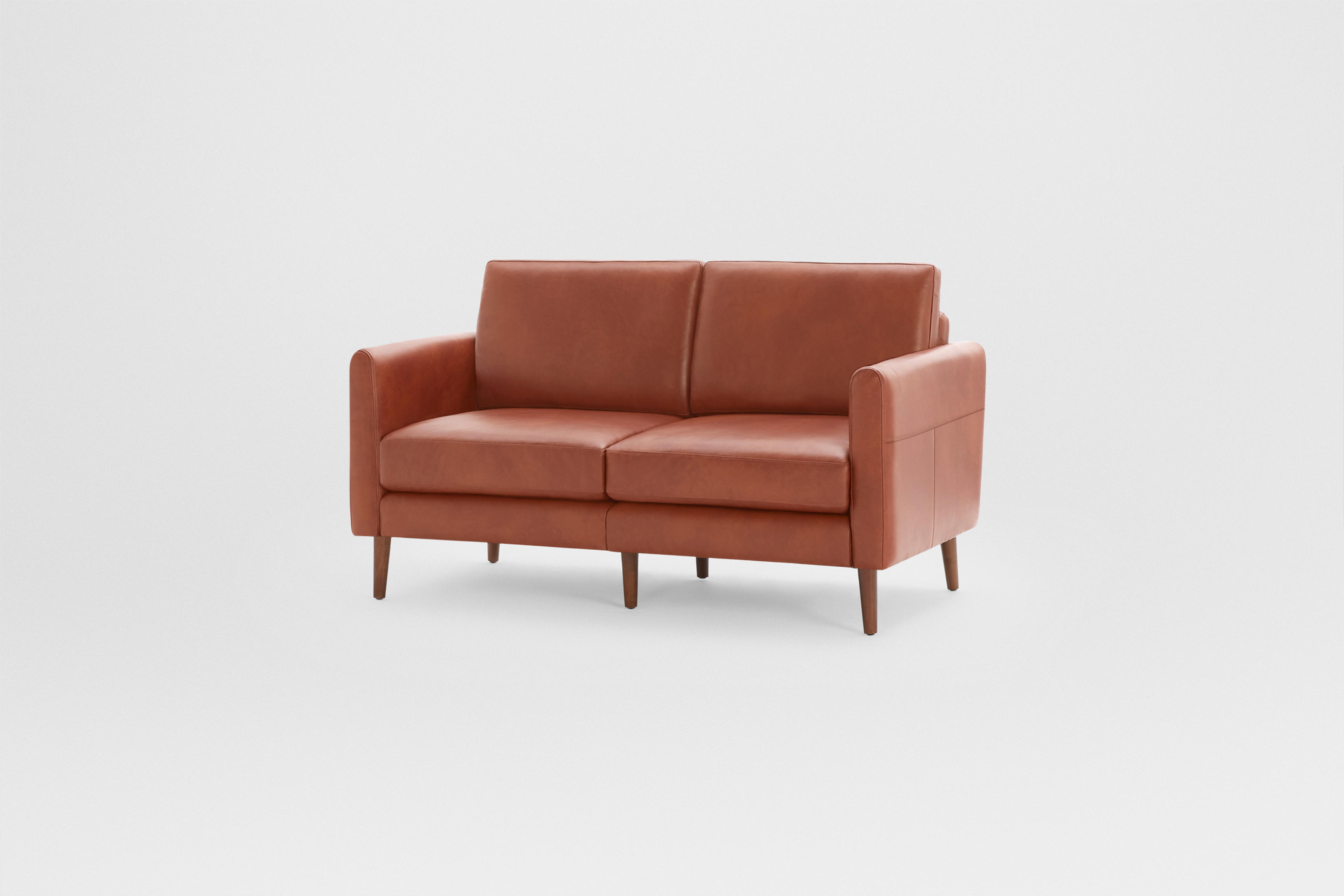 The Nomad Leather Loveseat: Customizable, Modular Furniture | Burrow