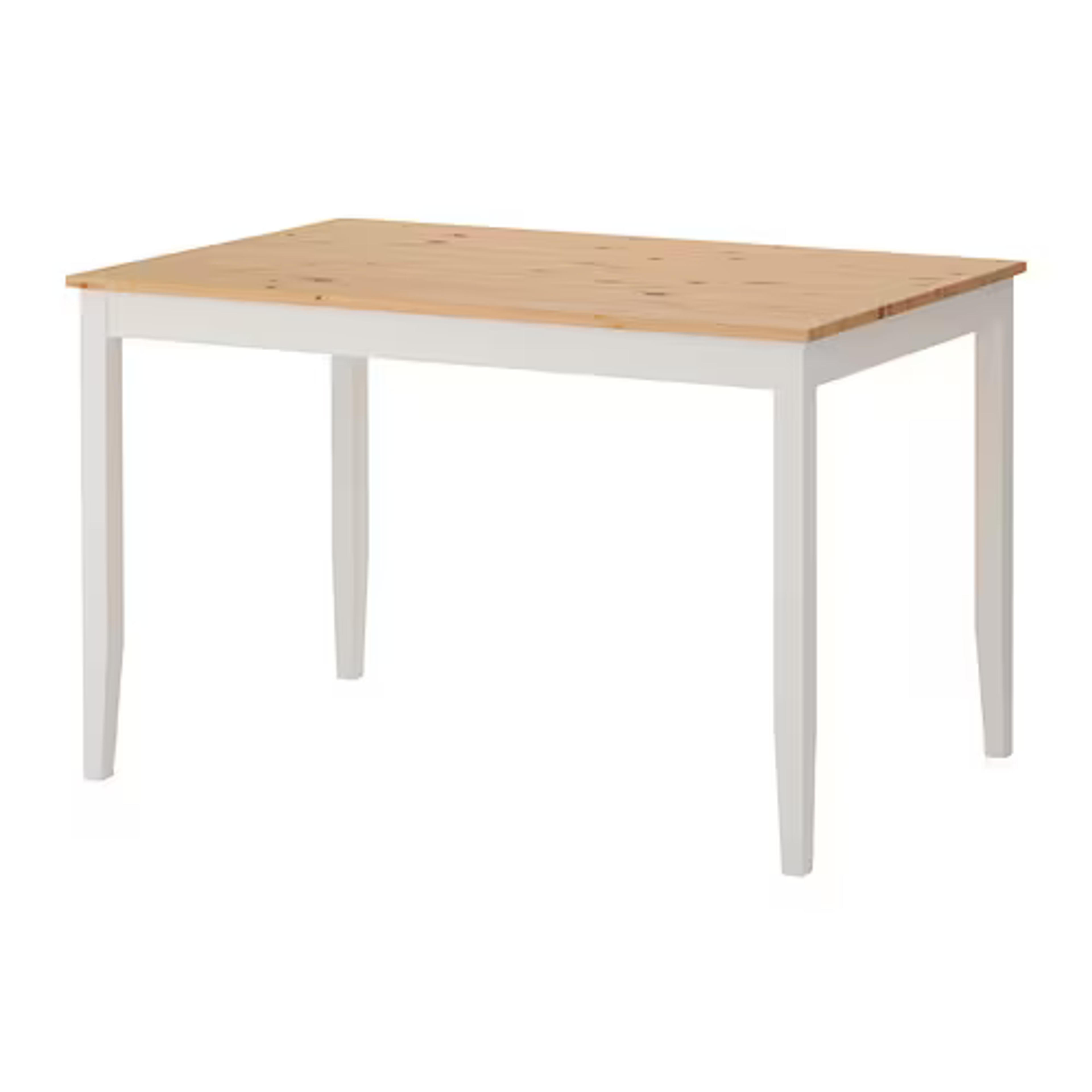 LERHAMN - table, light antique stain/white stain