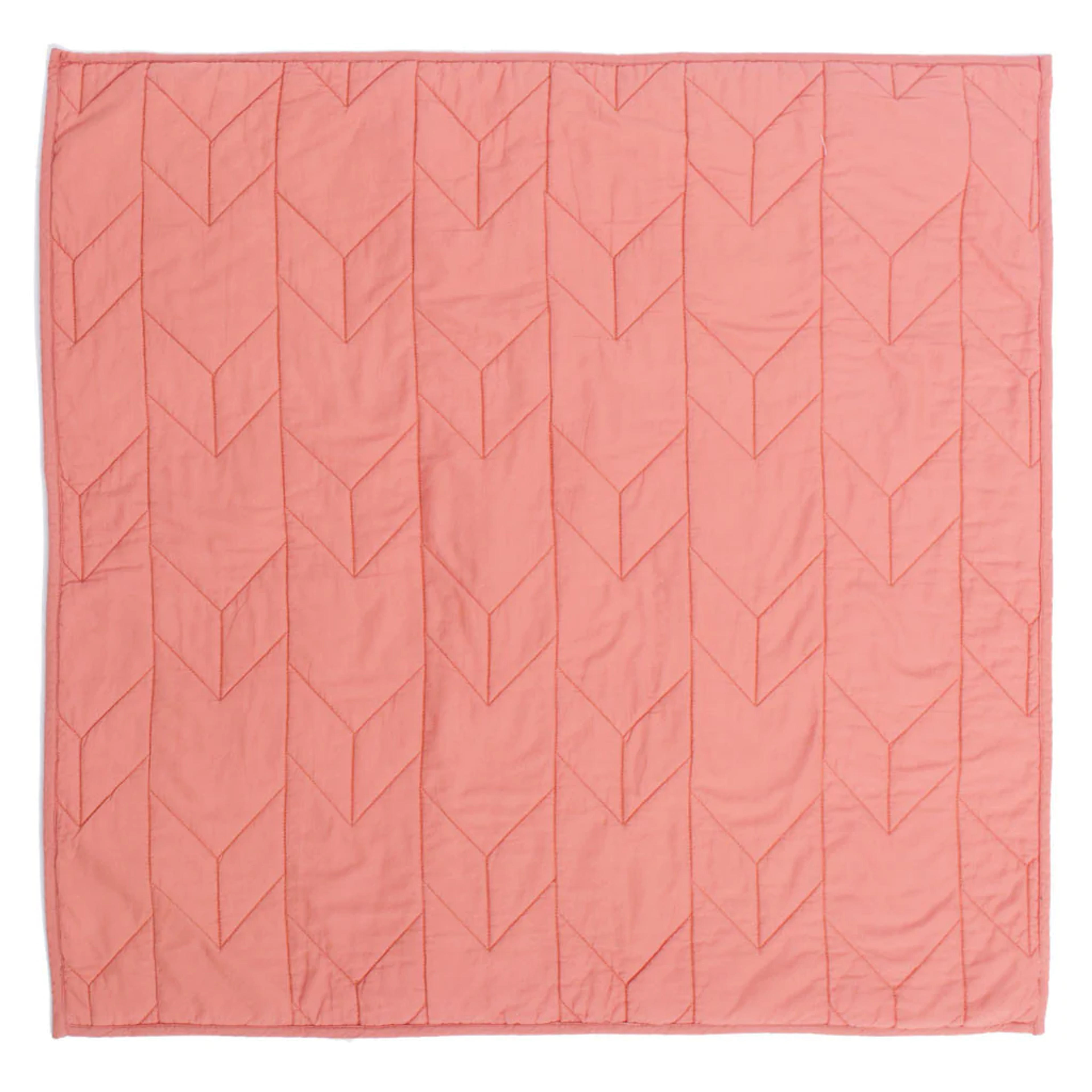 Coral Chevron Quilt Euro Sham - Euro