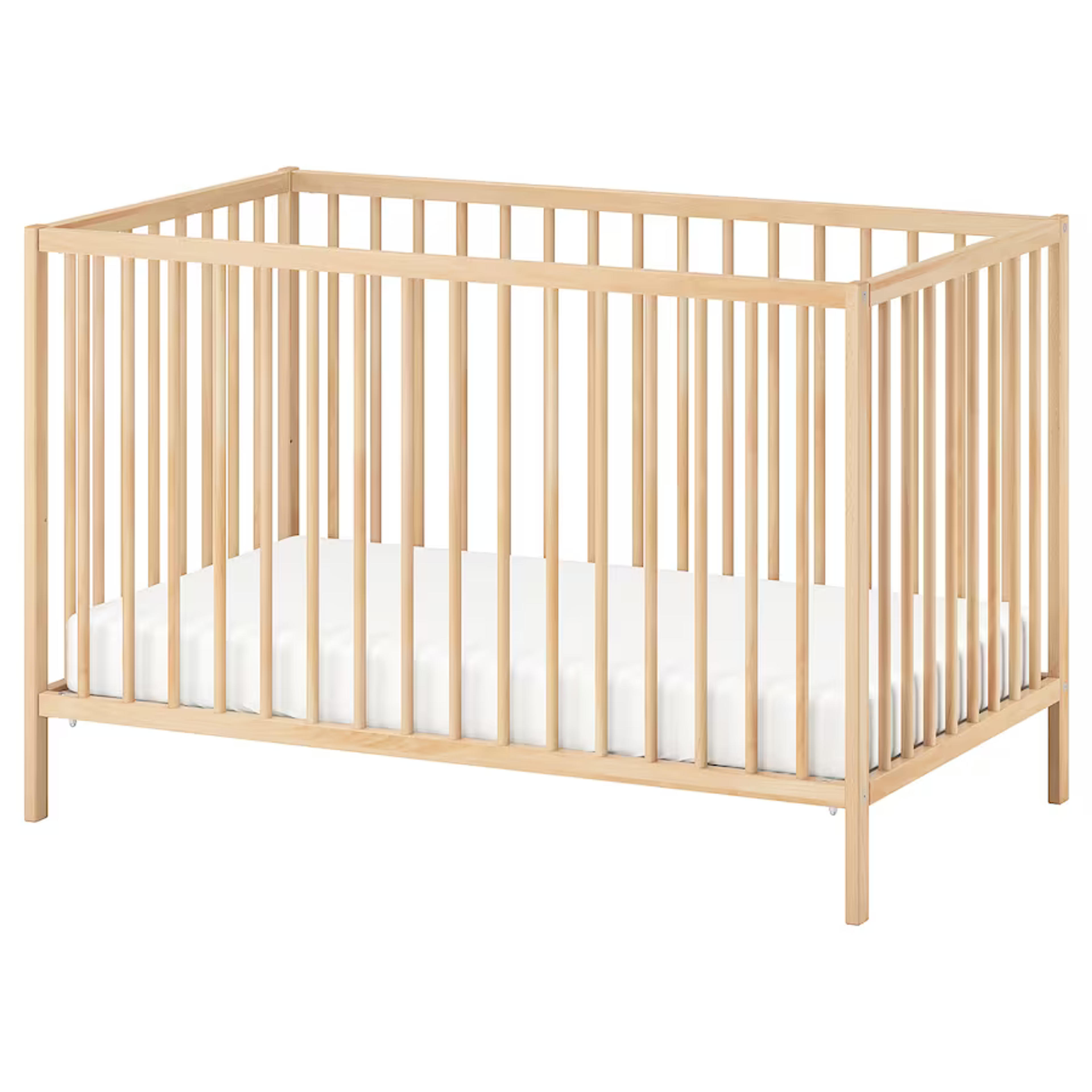 SNIGLAR Crib, beech, 27 1/2x52" - IKEA