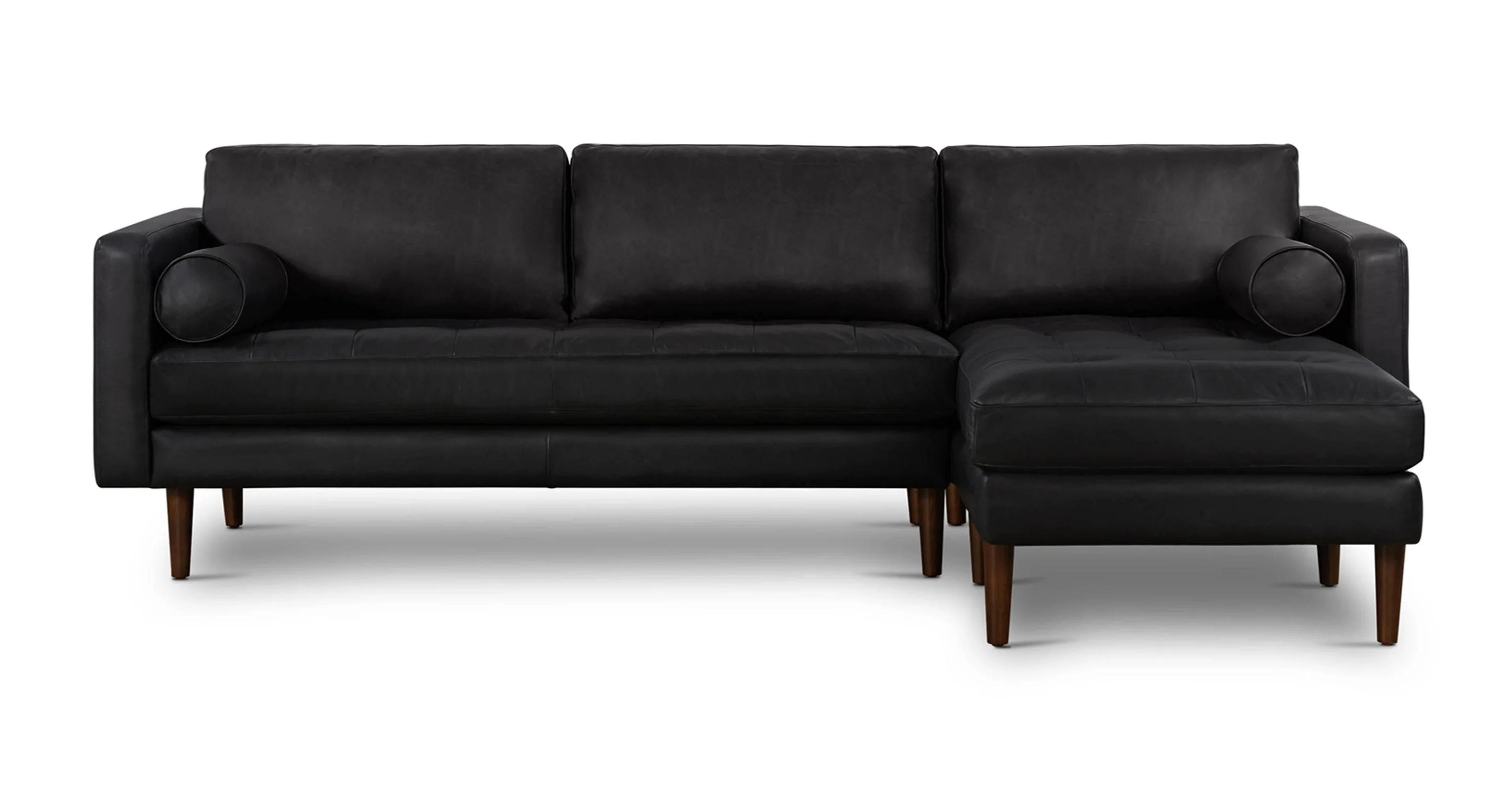 Walnut Finish Napa Right-Facing Sectional Sofa - Poly & Bark