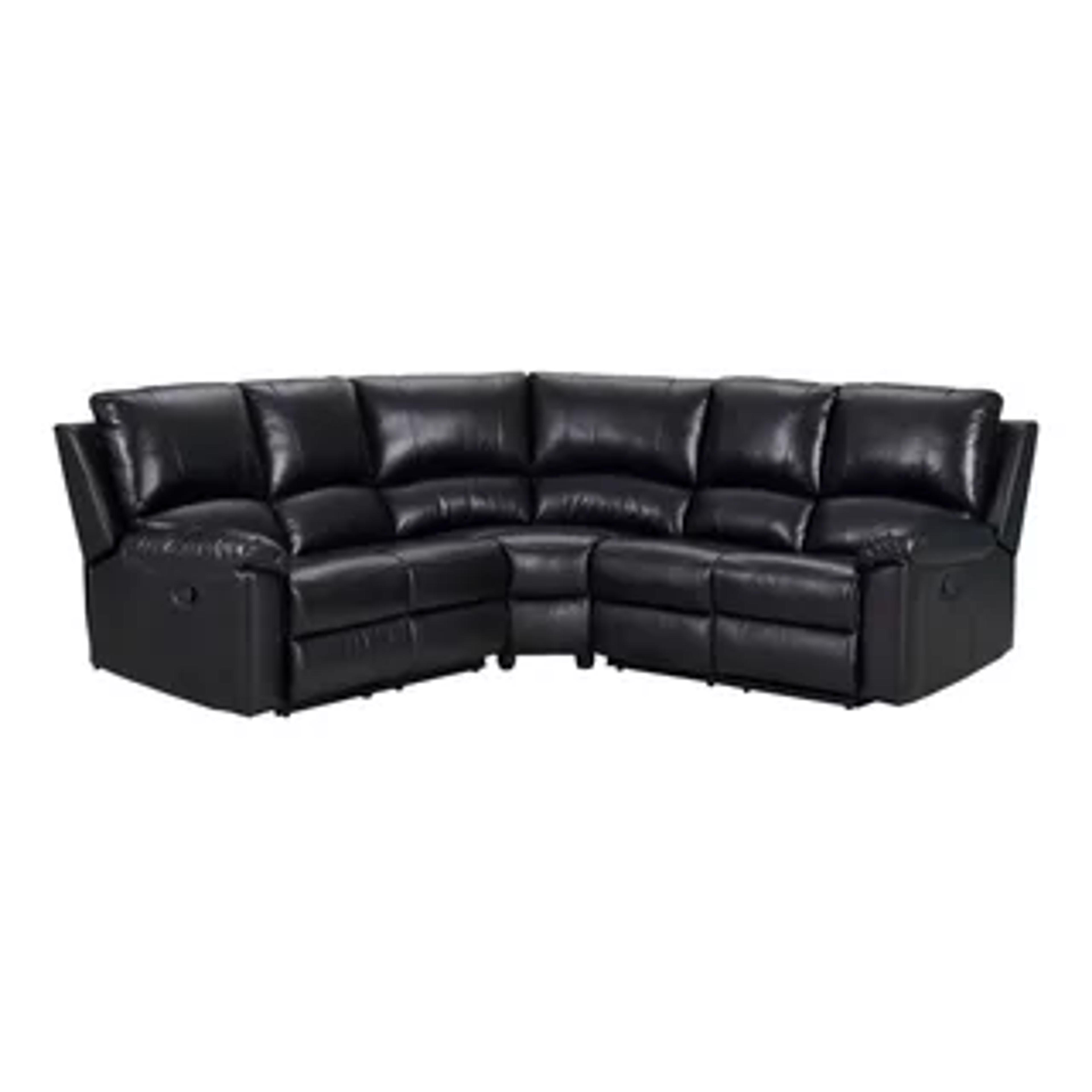 Andrew Leather Air Manual Reclining Contemporary Sectional - Contemporary - Sectional Sofas - by Luxuriant Furniture