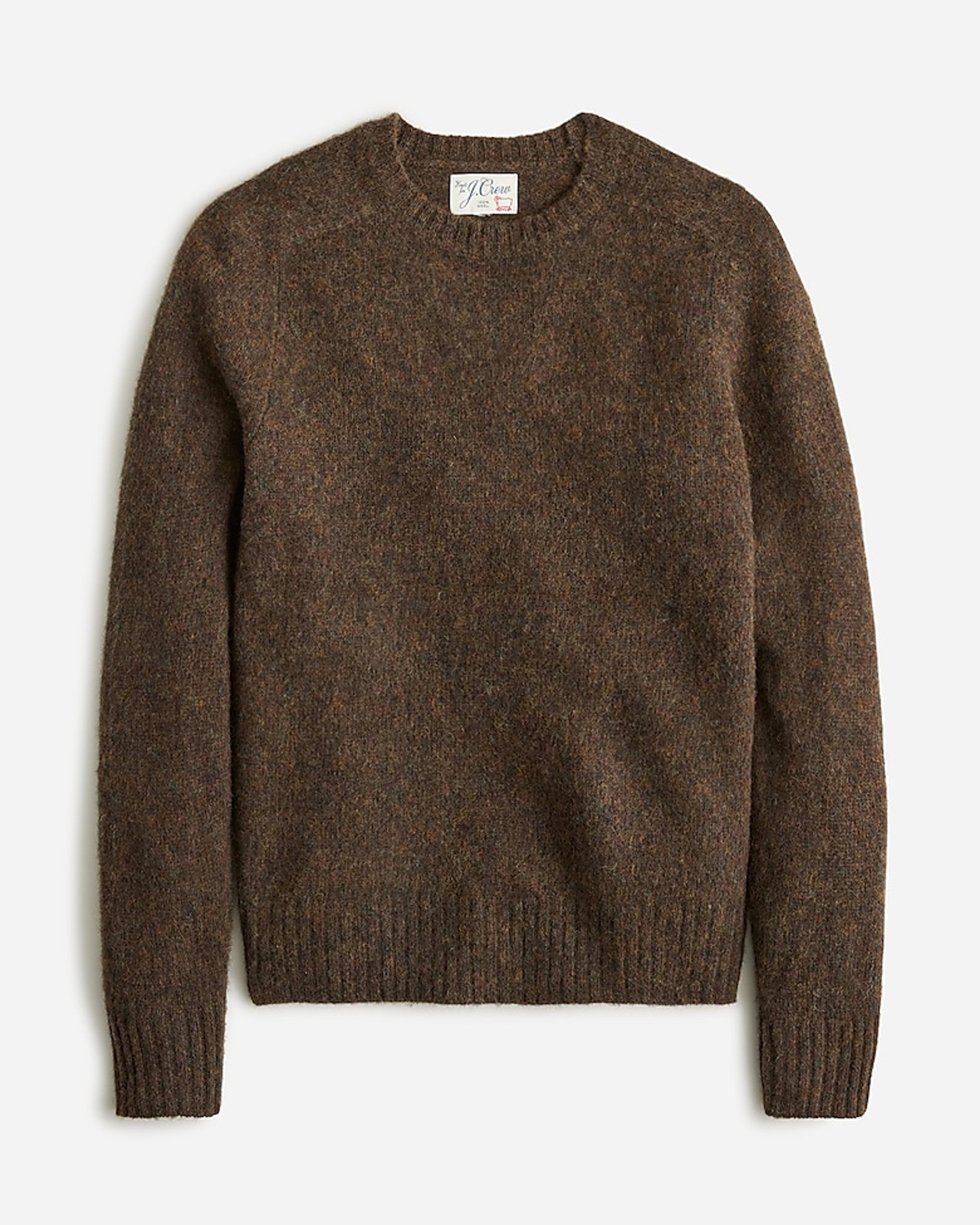 J.Crew: Brushed Wool Crewneck Sweater For Men