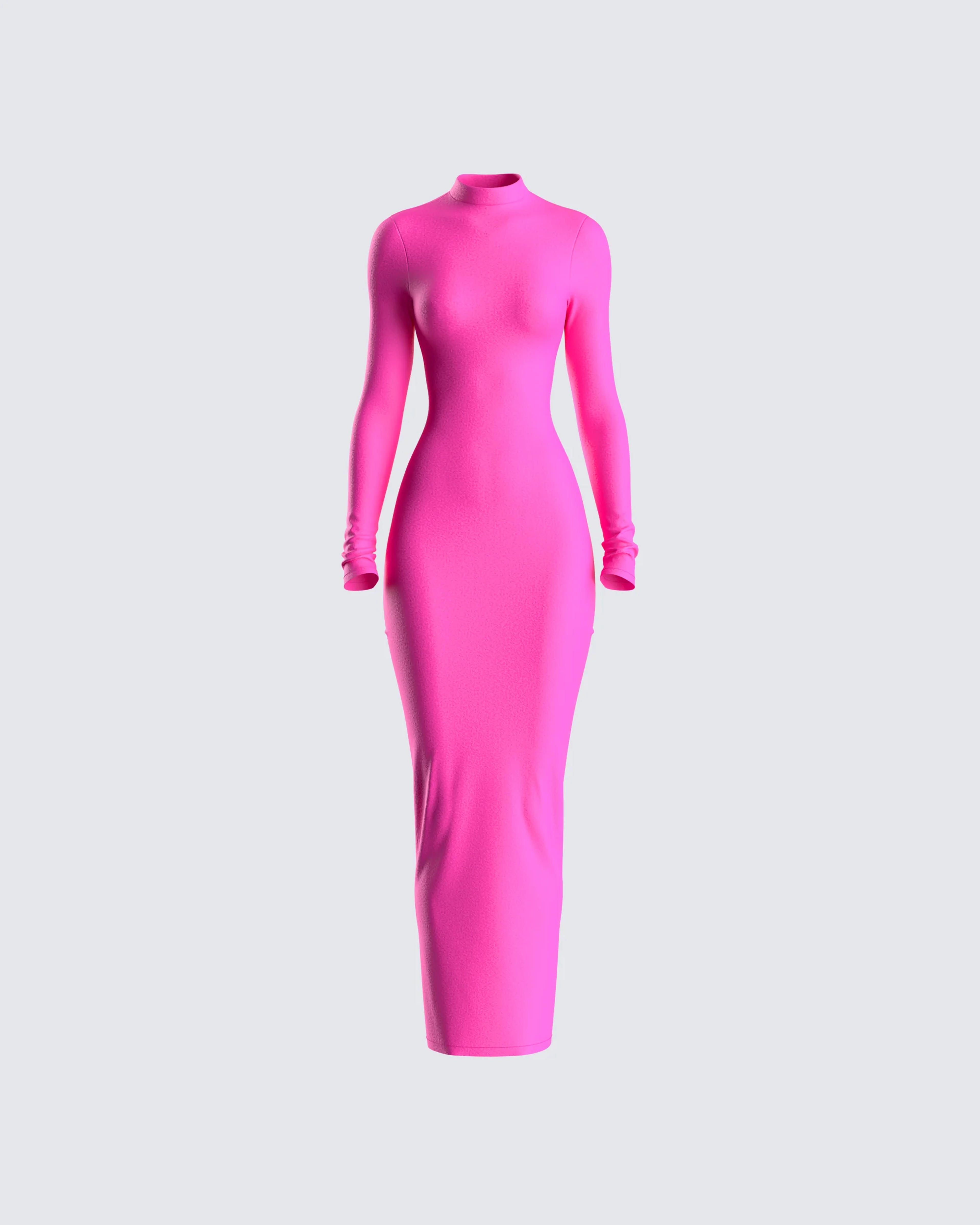 Lola Hot Pink Bodycon Maxi Dress - XS