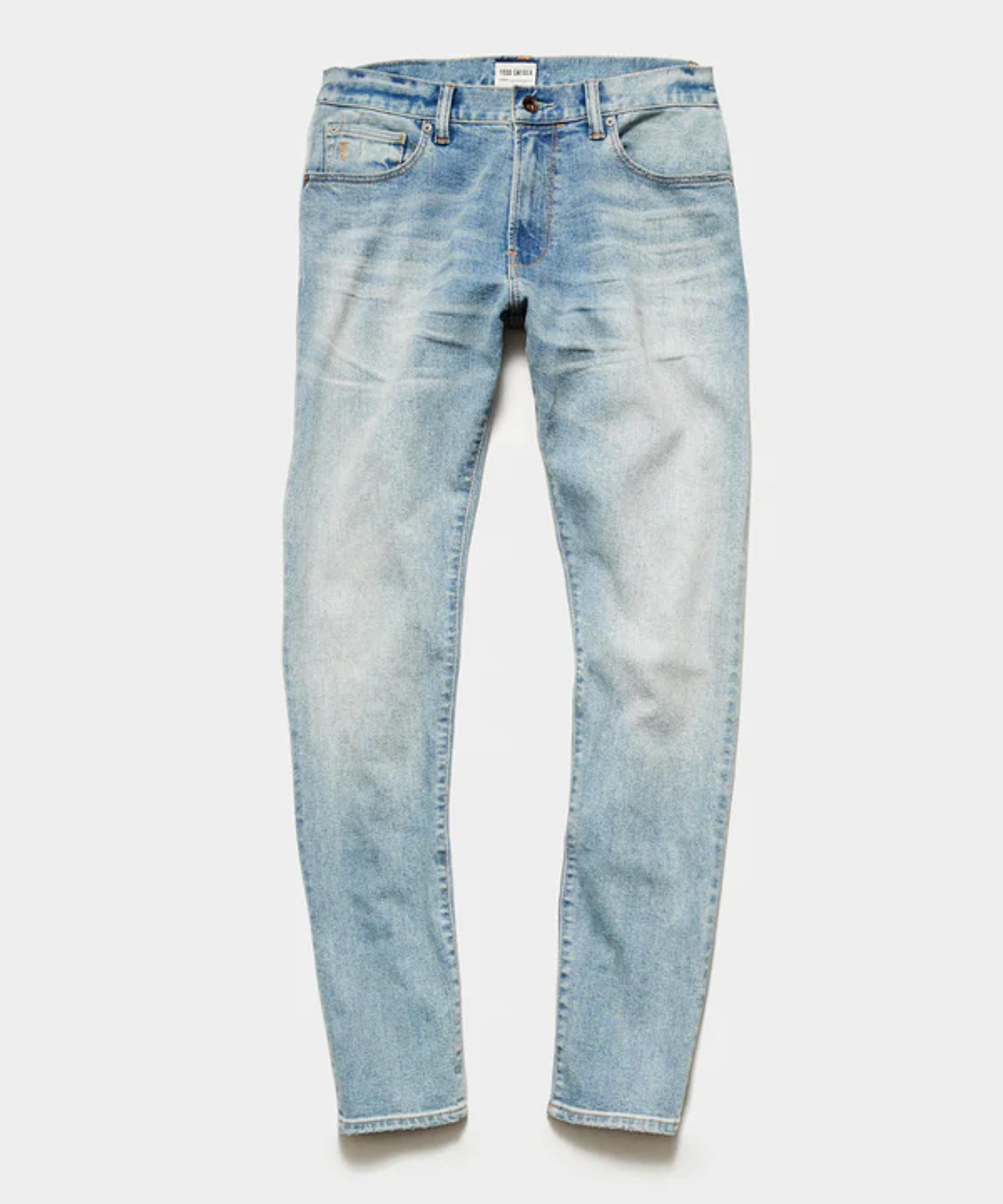 Slim Fit Stretch Jean in Faded Wash - Todd Snyder