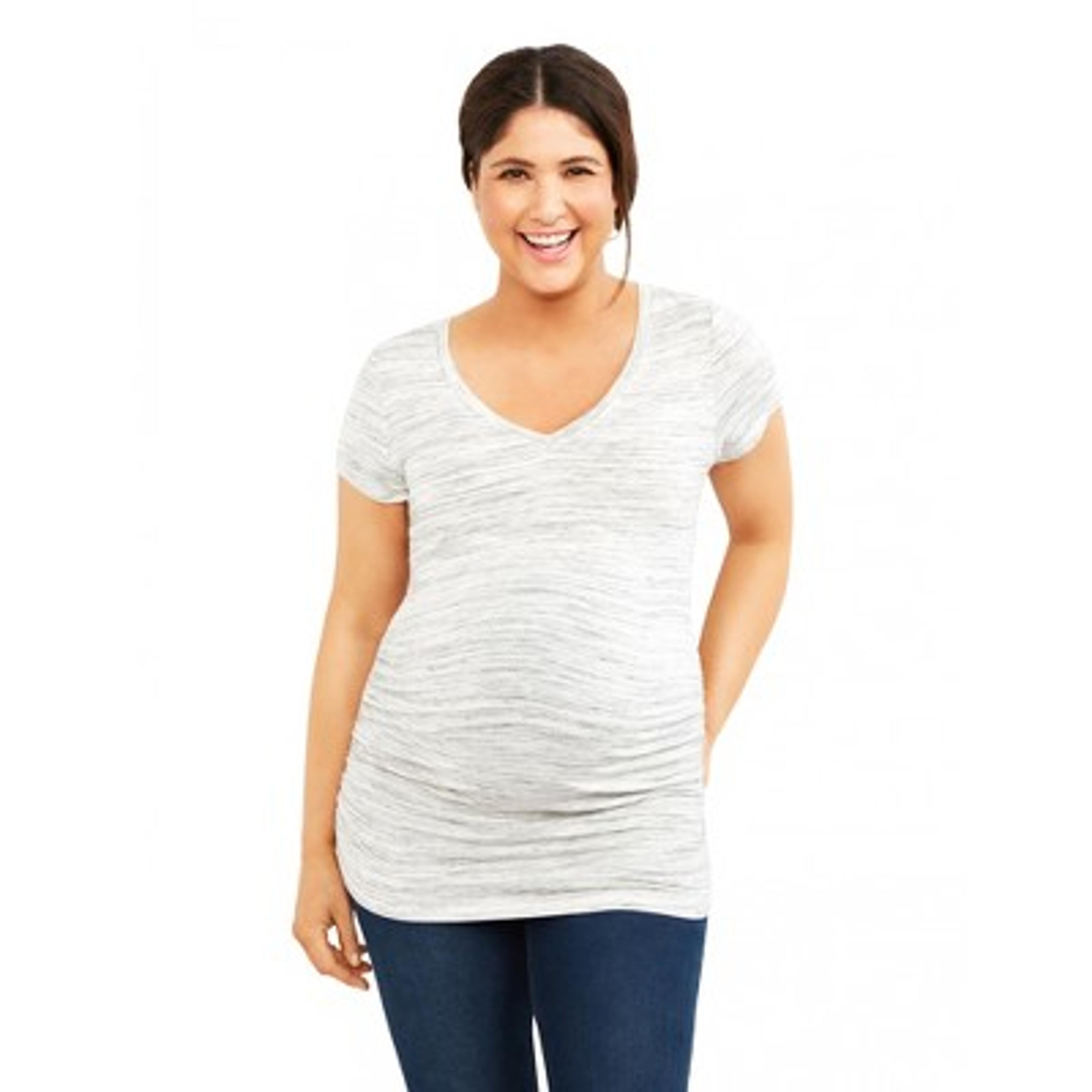 Motherhood Maternity | Spacedye Side Ruched Maternity Tee : Target