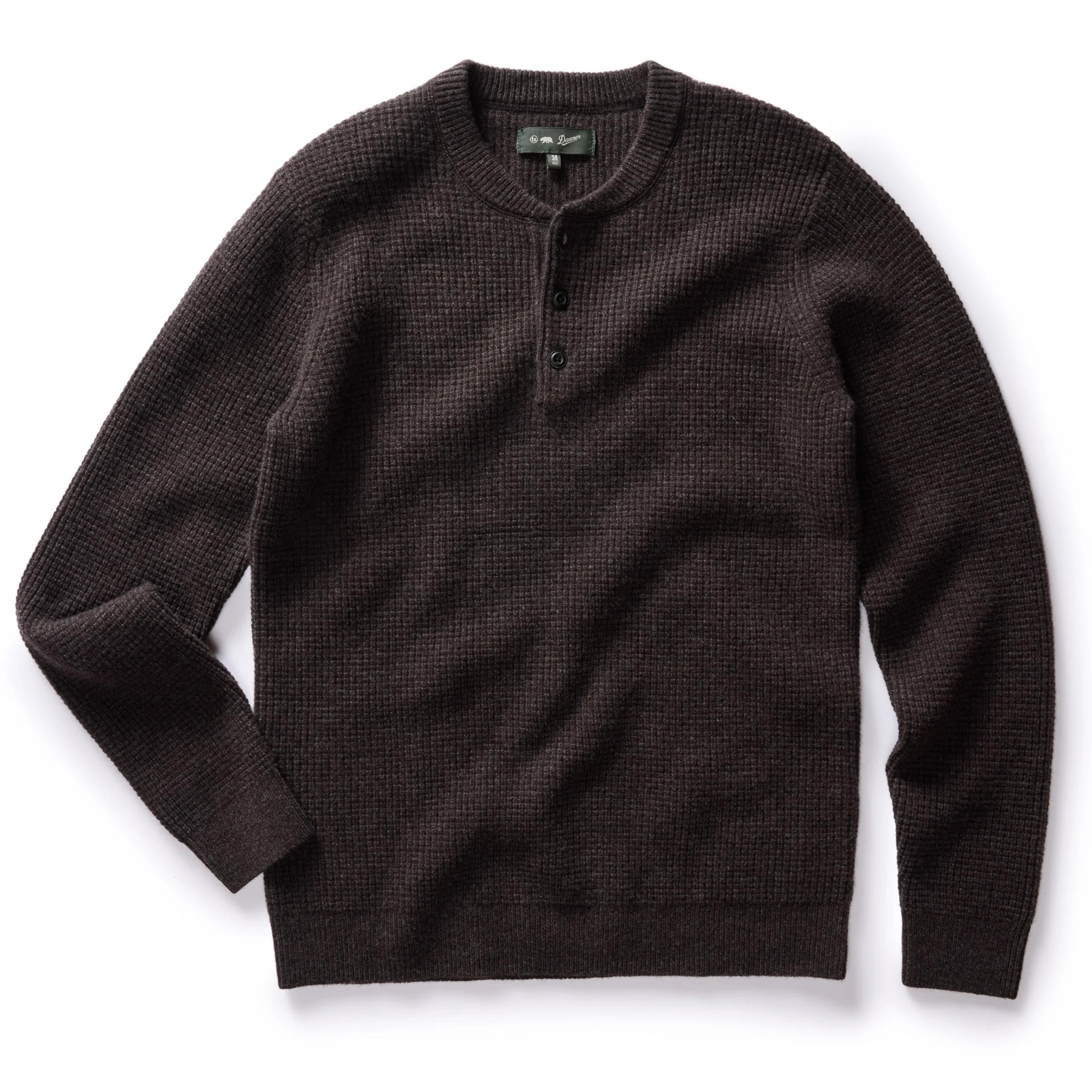 The Sidecountry Sweater in Coffee Heather Merino Waffle - L - 42