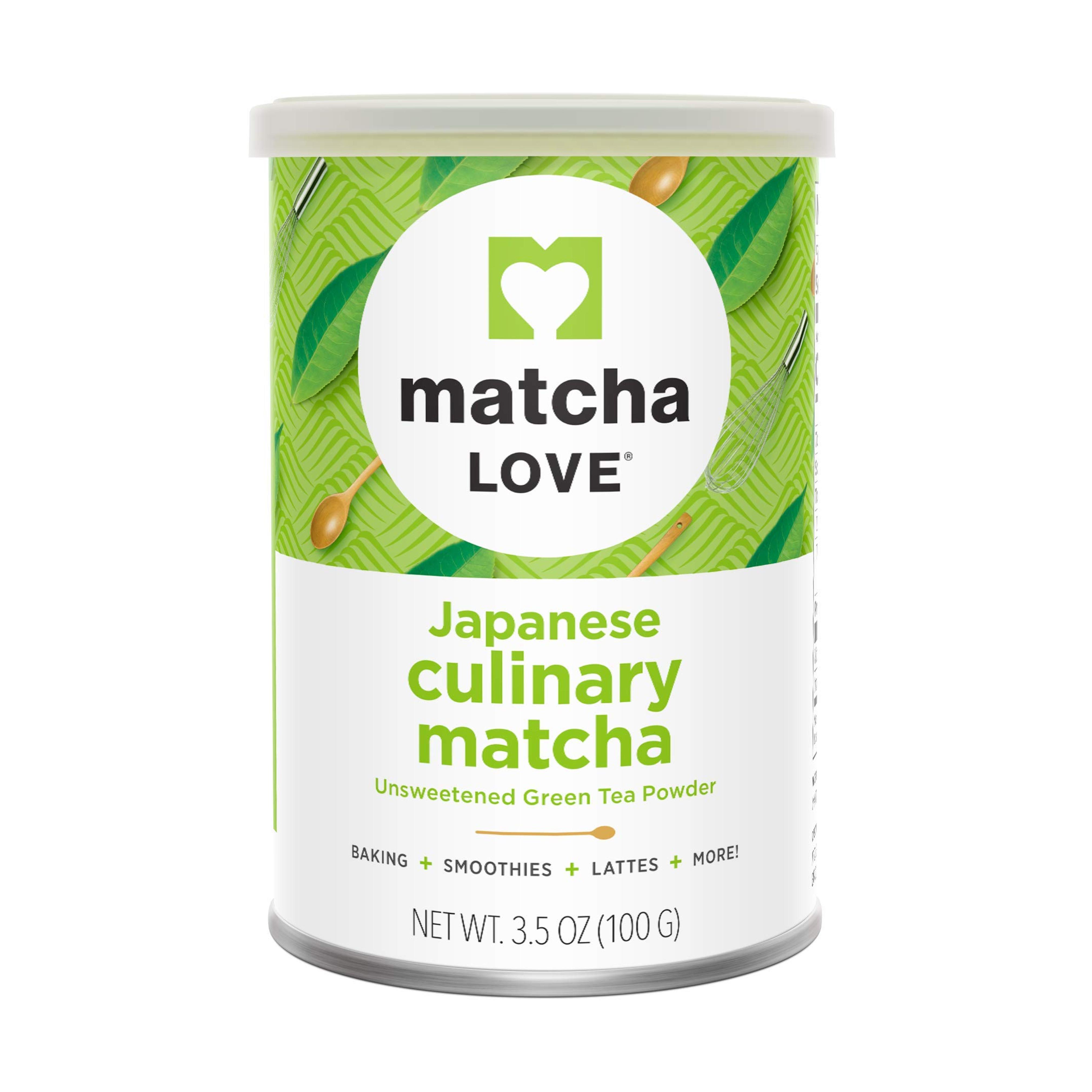 Matcha Love Culinary Matcha 3.5 Ounce Finely Milled Green Tea Leaves, Japanese Style Matcha Powder