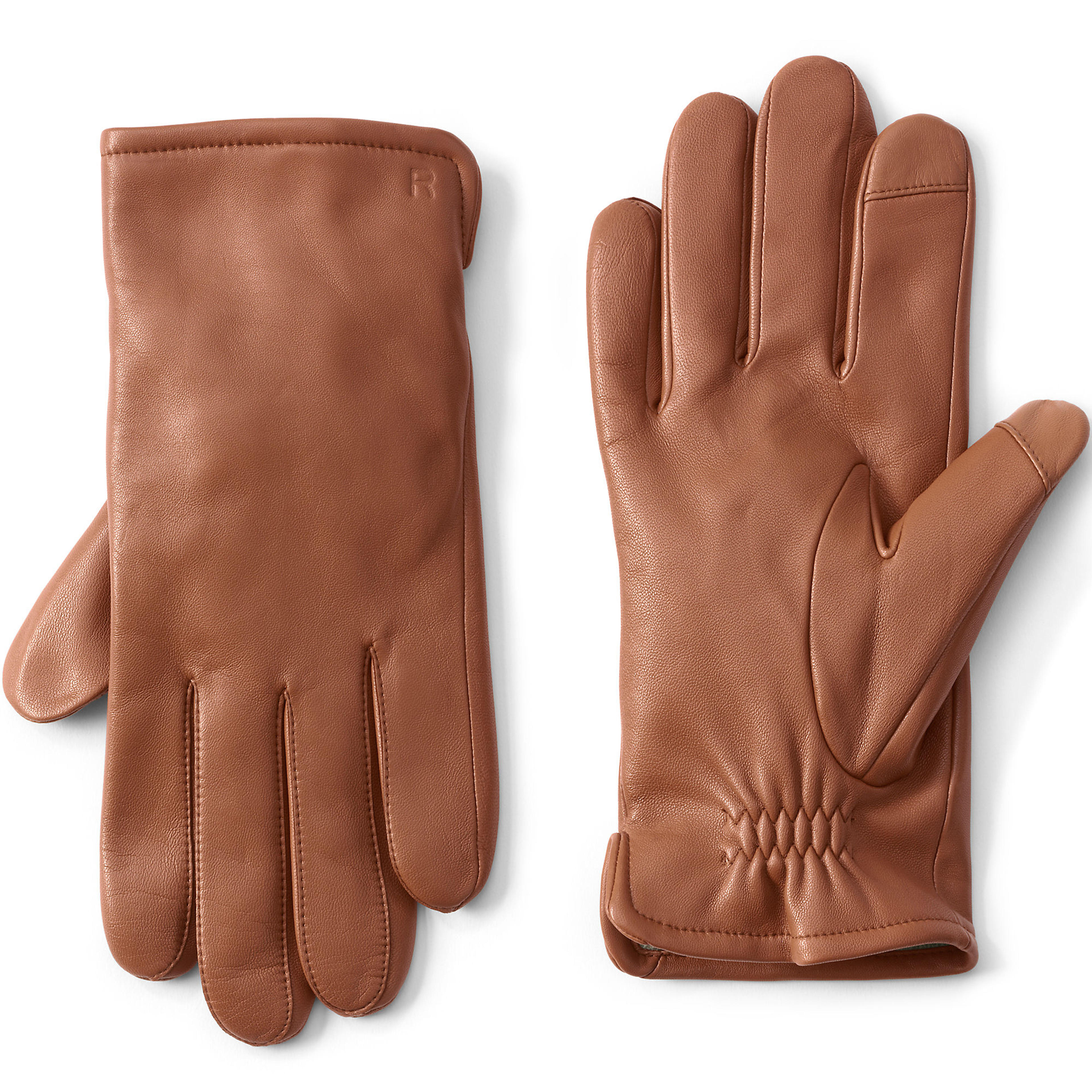 Men's Cashmere Lined EZ Touch Leather Glove | Lands' End
