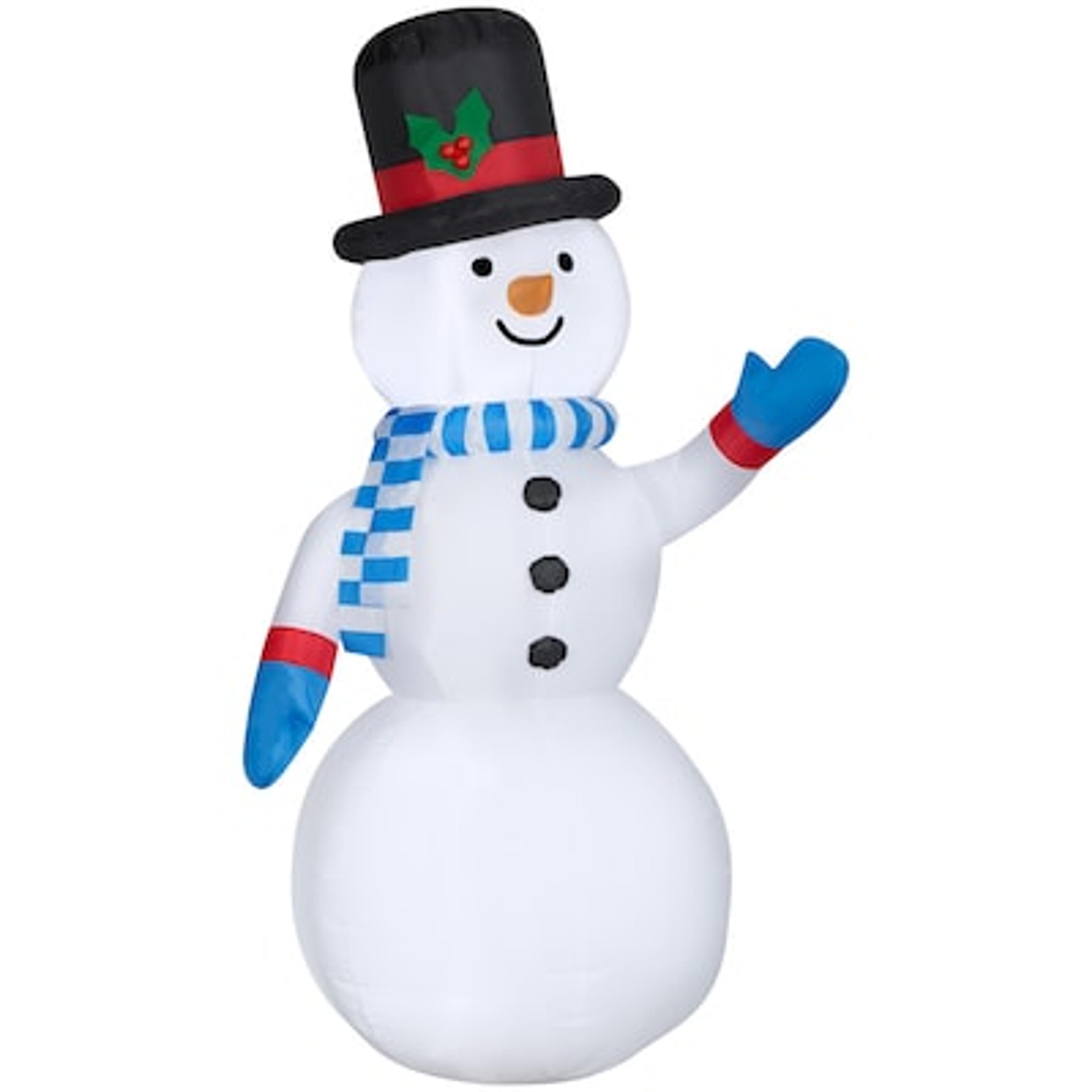 Holiday Living 6.99-ft Lighted Snowman Christmas Inflatable in the Christmas Inflatables department at Lowes.com