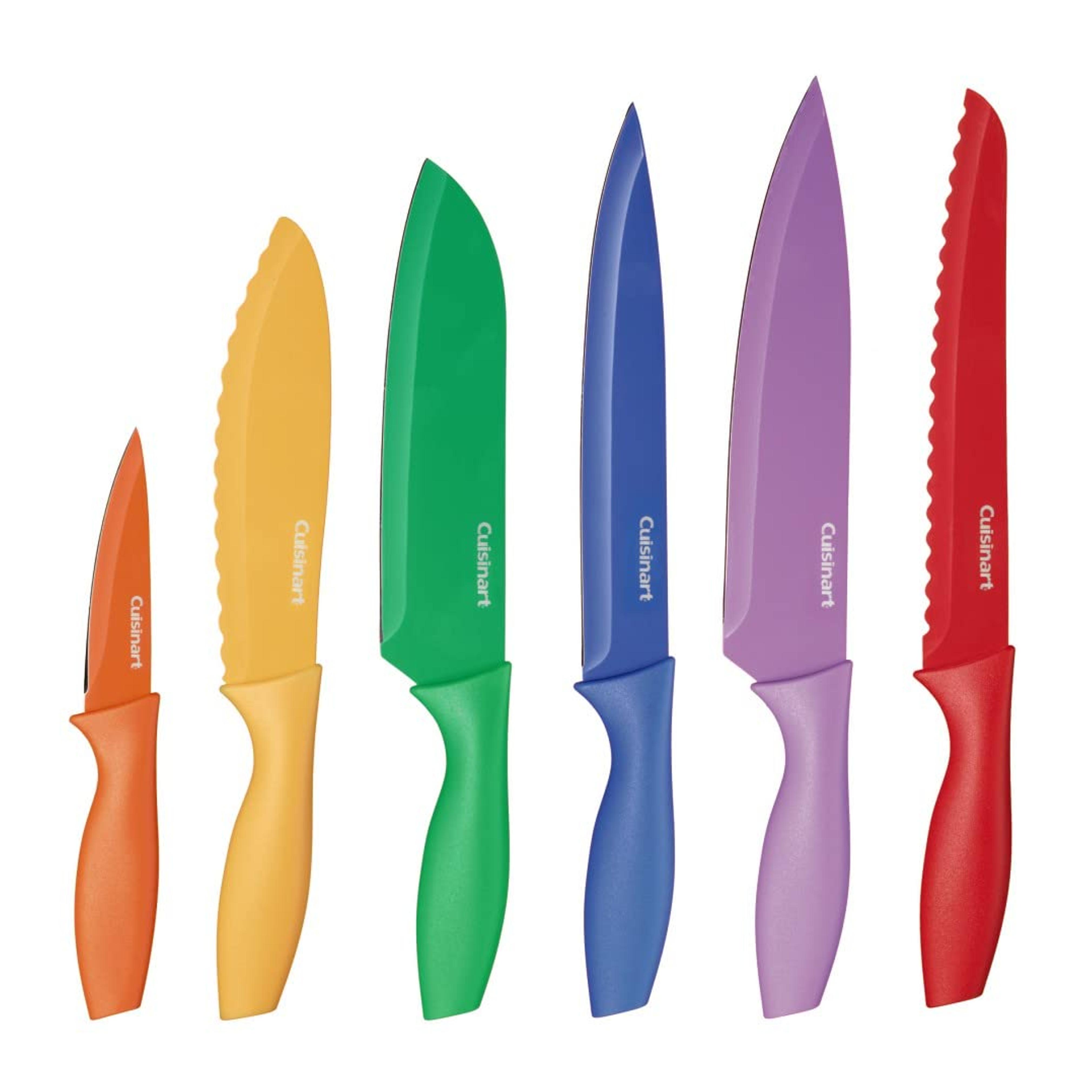 Cuisinart 12-Piece Kitchen Knife Set, Multicolor Advantage Cutlery, C55-01-12PCKS Type: Stainless Steel Multicolor 12-Piece