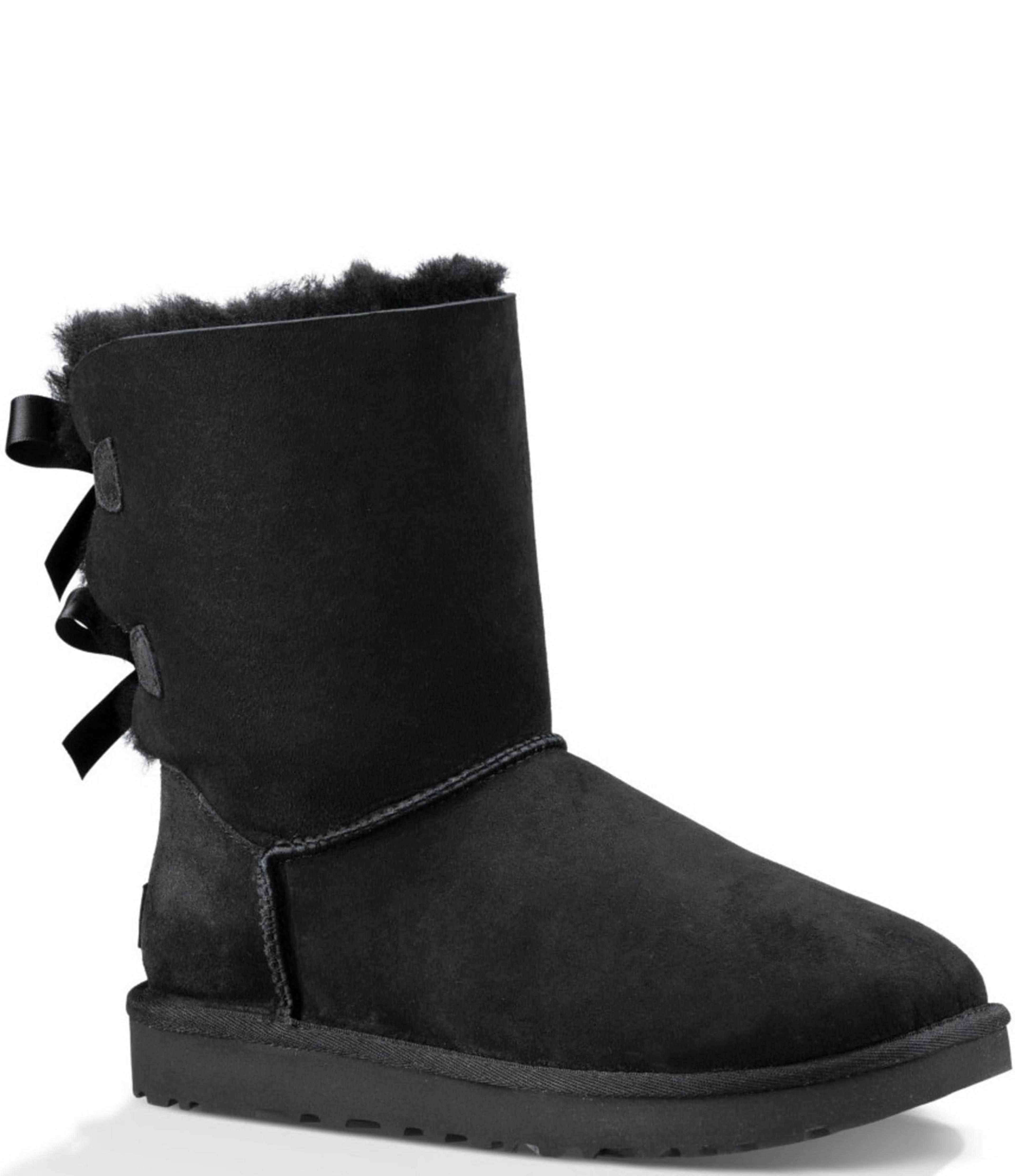 UGG® Bailey Suede Bow II Water-Repellent Boots | Dillard's