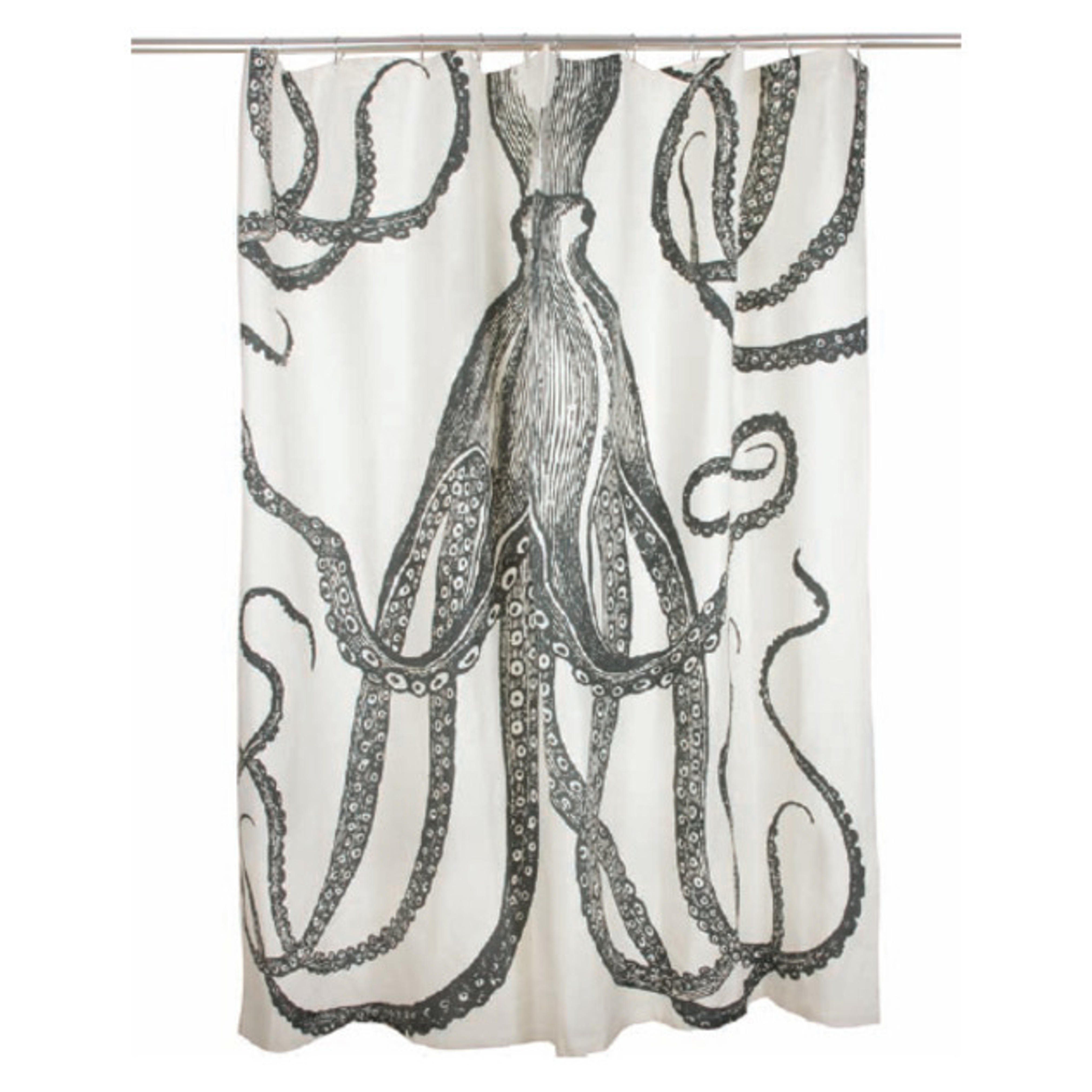 Octopus Shower Curtains Fabric Shower Curtains Thomas Paul