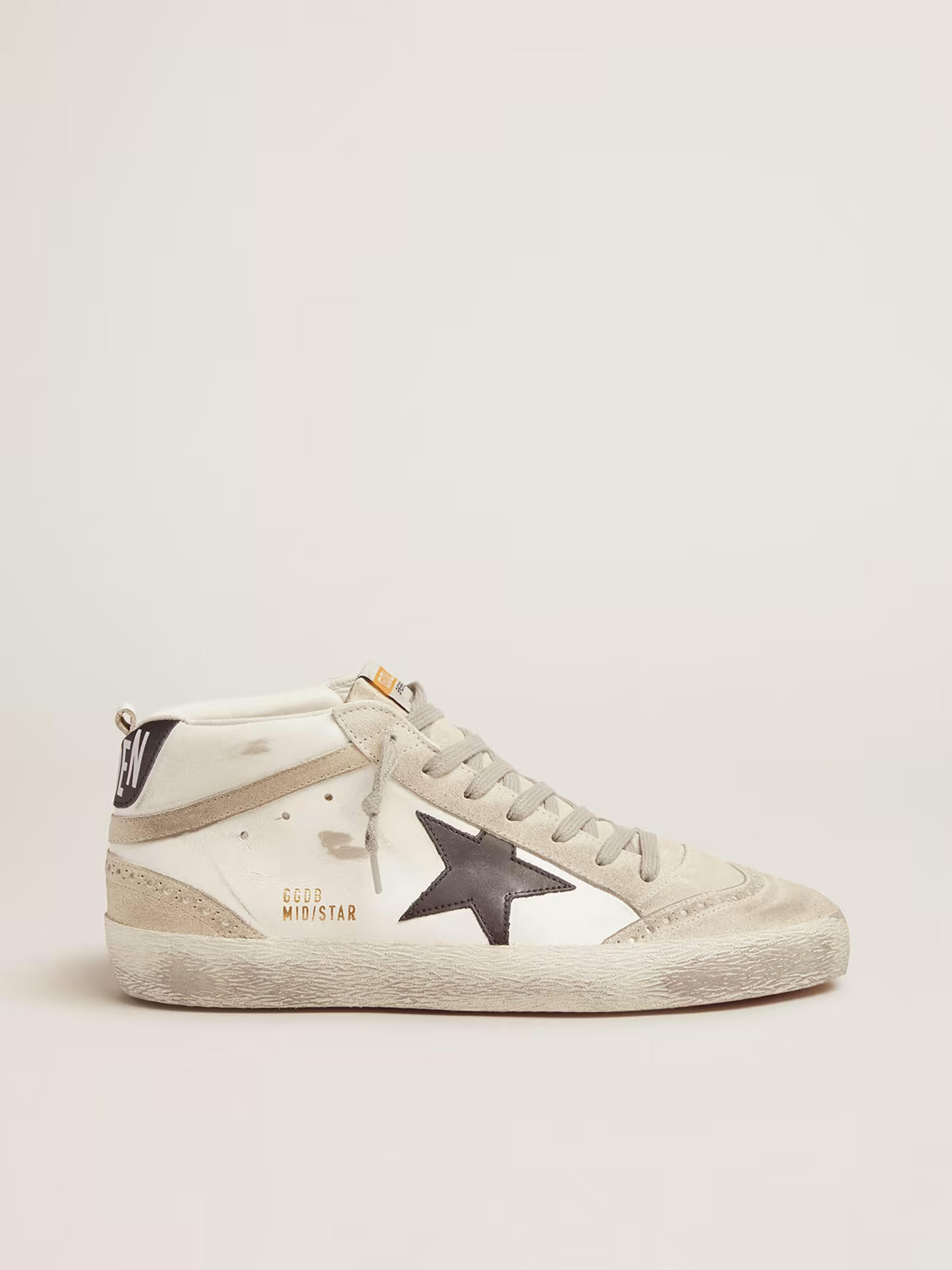 Men's Mid Star white with black star | Golden Goose