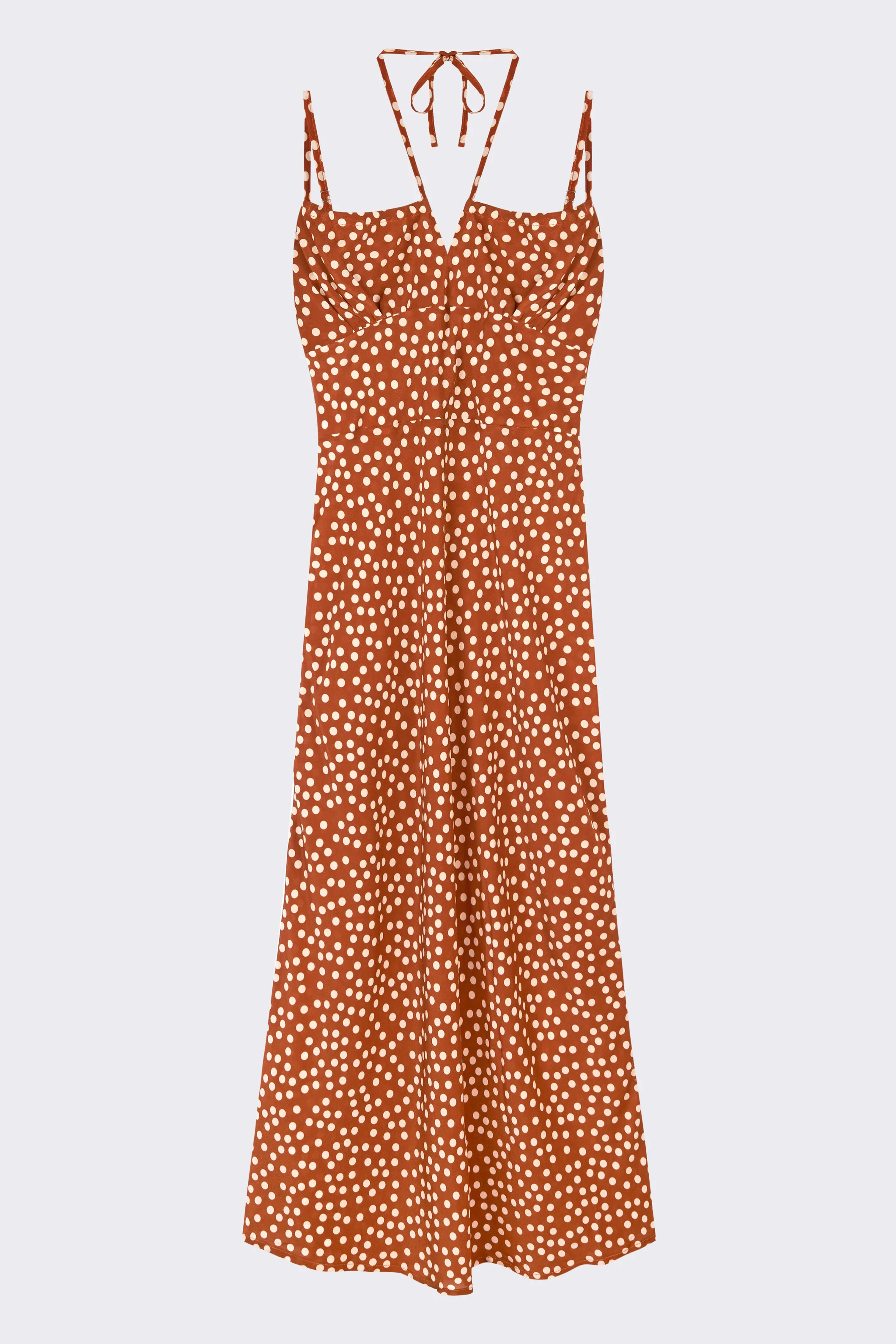 Claudia Dress - Copper Dot