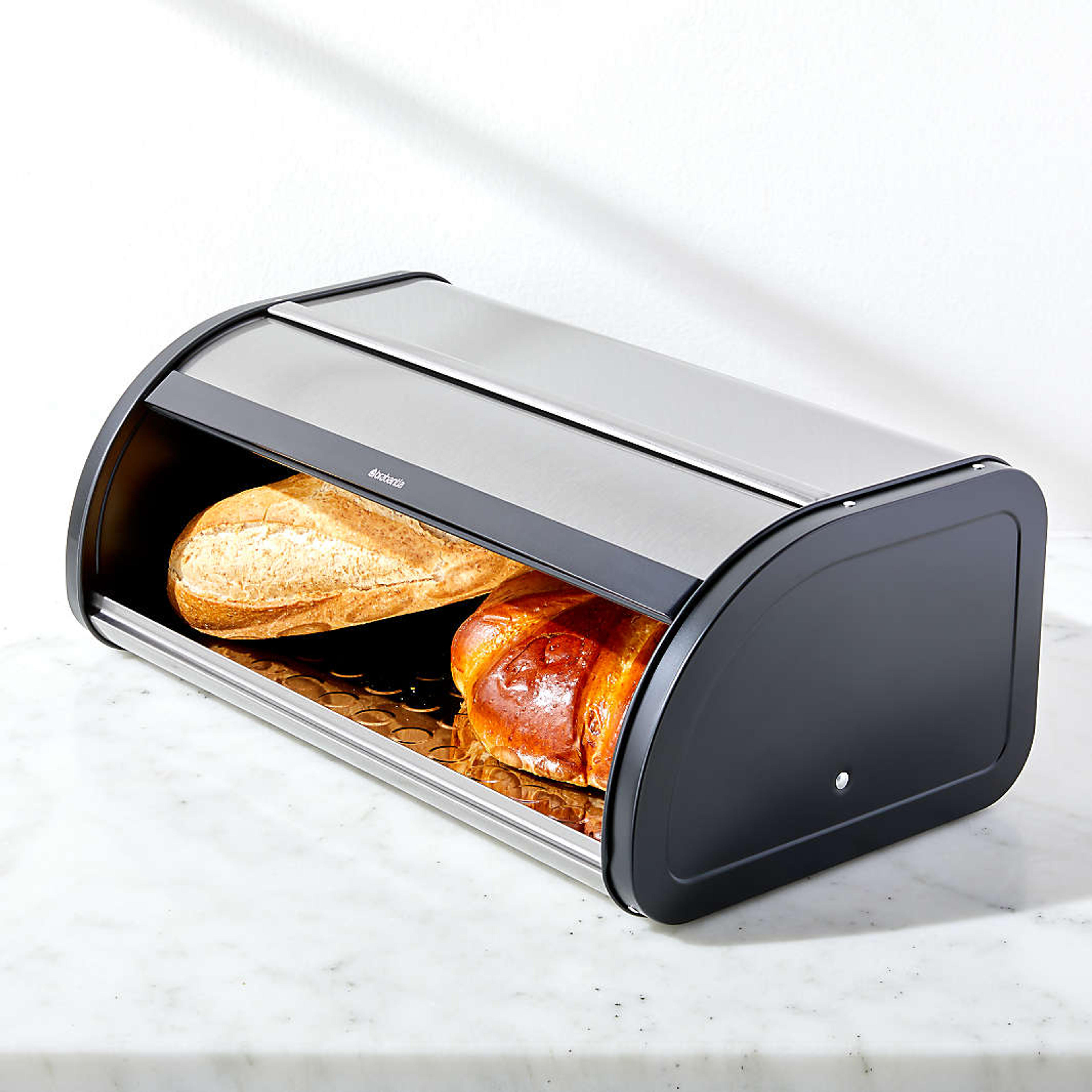 Brabantia Fingerprint-Proof Roll-Top Bread Box + Reviews | Crate & Barrel