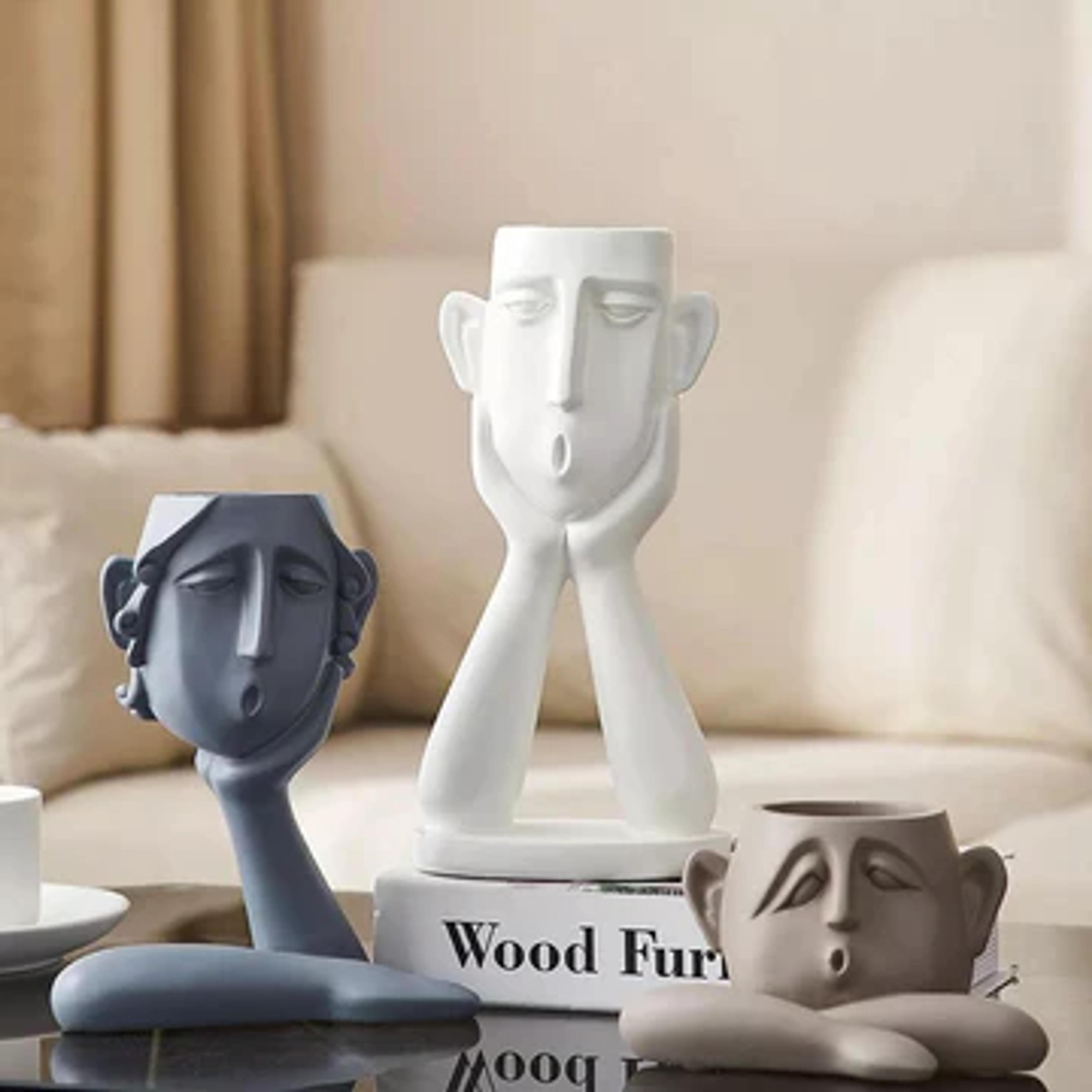 Emotional Faces Planter Sculpture Trio – bloomlyn