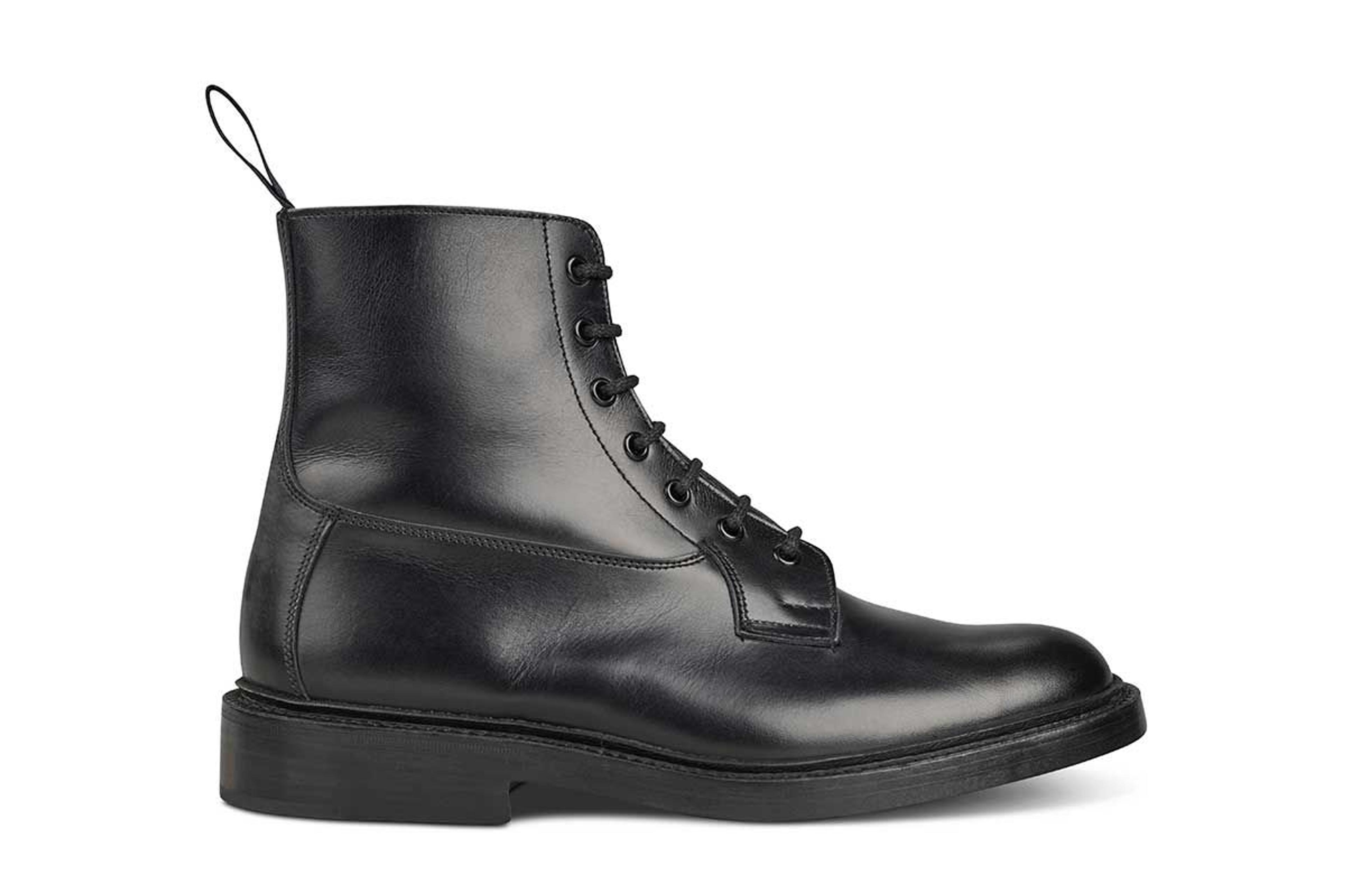 Burford Country Boot - Black Calf – R E Tricker Ltd