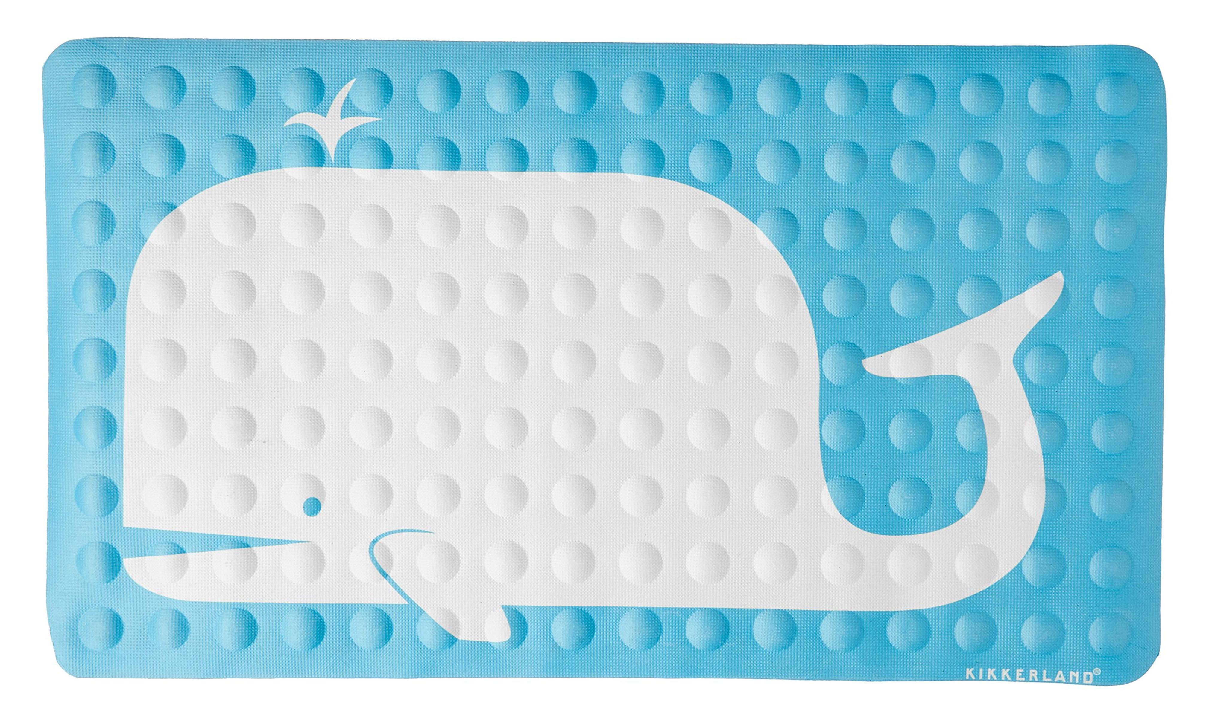 Kikkerland Whale Natural Rubber High Grip Suction Cup Bath Mat